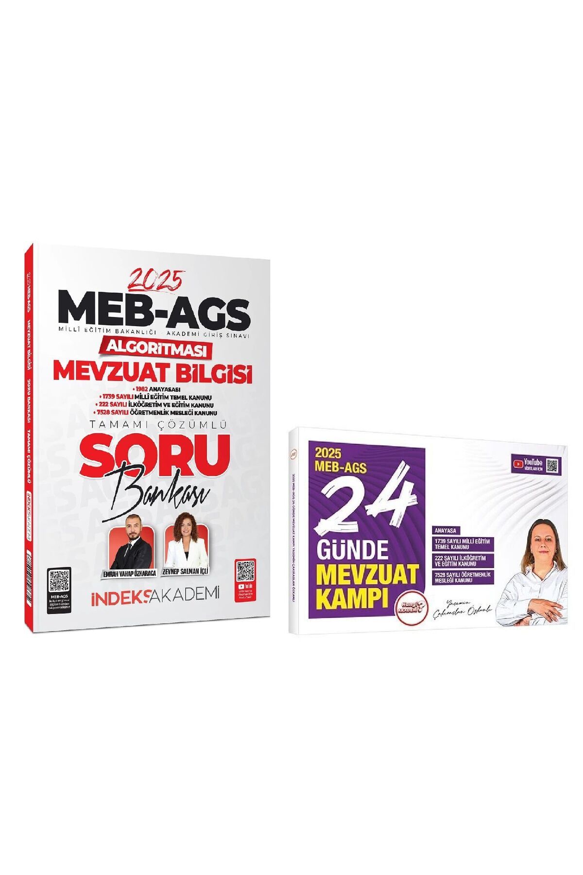İndeks Akademi İndeks + Hangi KPSS 2025 MEB-AGSsi 24 Günde Mevzuat Kampı + Soru Bankası 2 li Set - Emrah Va