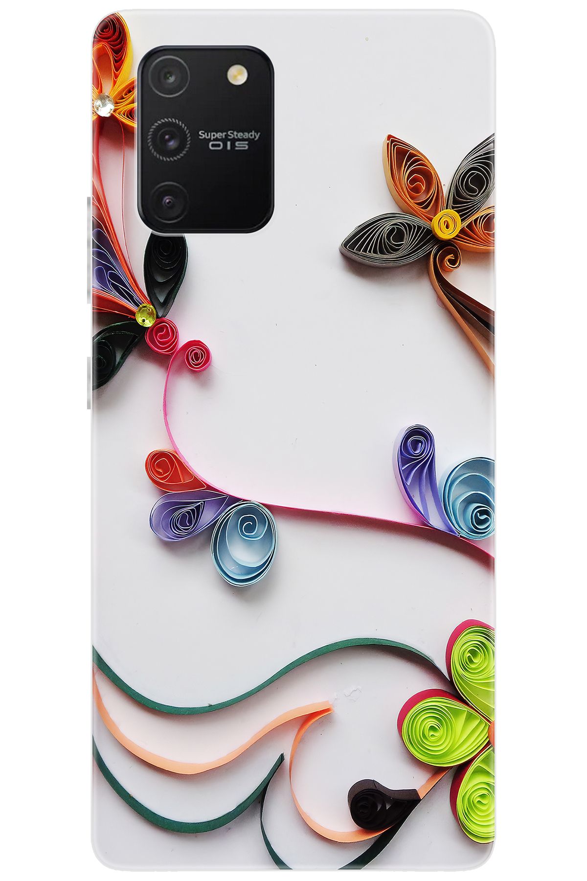 Ceppare Samsung Galaxy S10 Lite (SM-G770F) Uyumlu Kılıf Desen Baskılı Silikon Çiçek Desen STK:220 CP-lDQwAyF