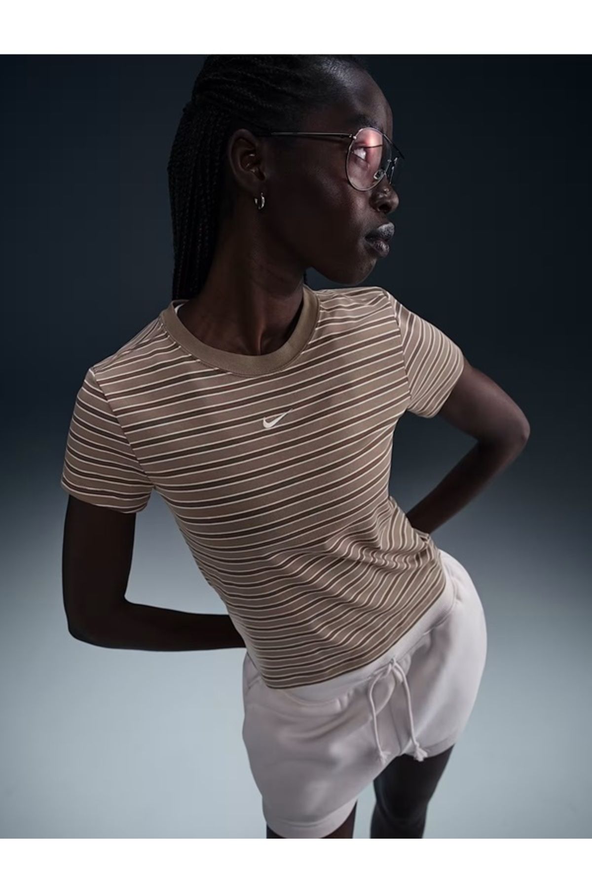 Nike Chill Knit Tee PNX Slim Striped Kadın T-shirt