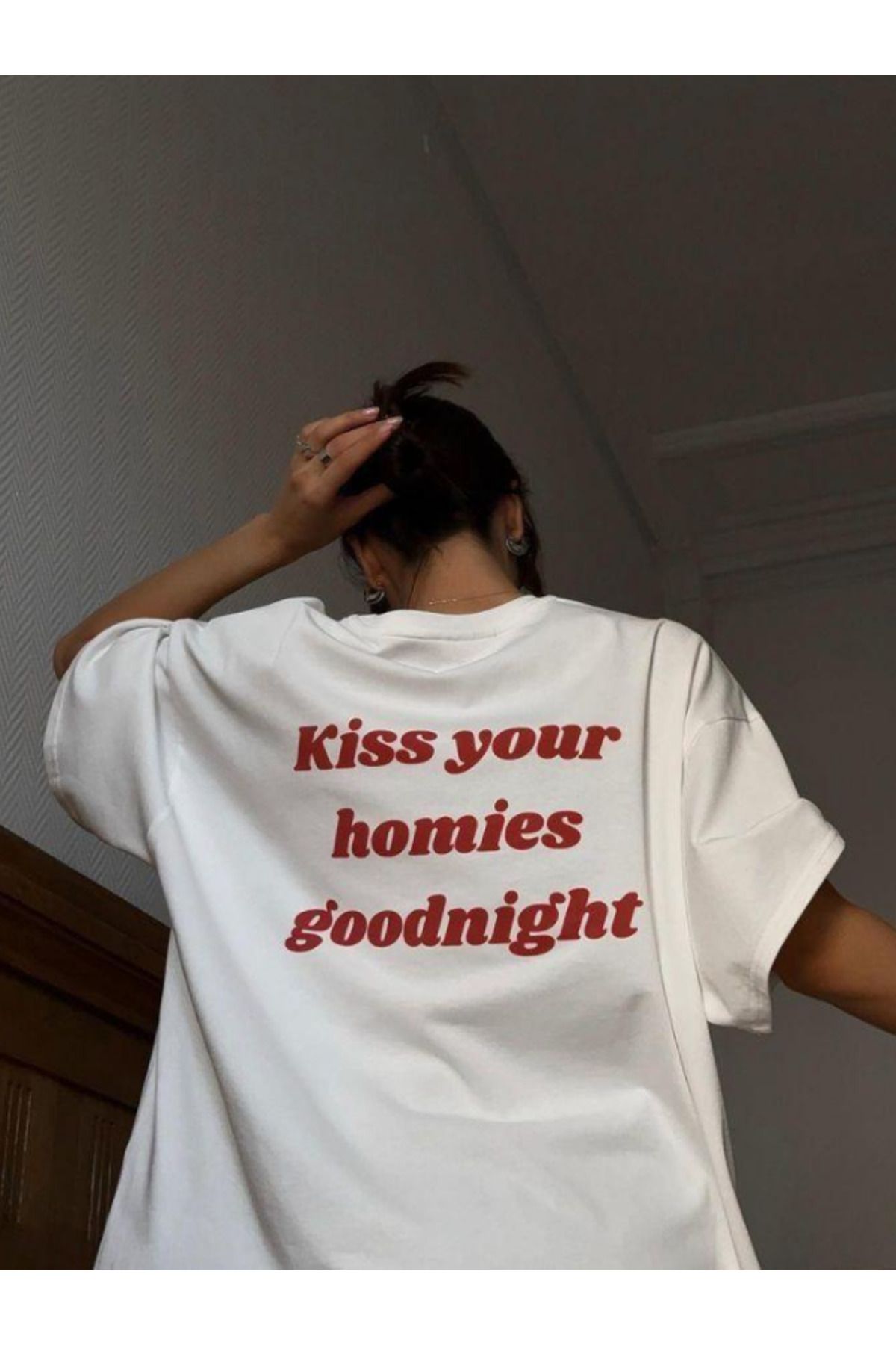 DEEFWEAR DREICH KISS YOUR GOODNIGHT BASKILI BEYAZ TSHIRT