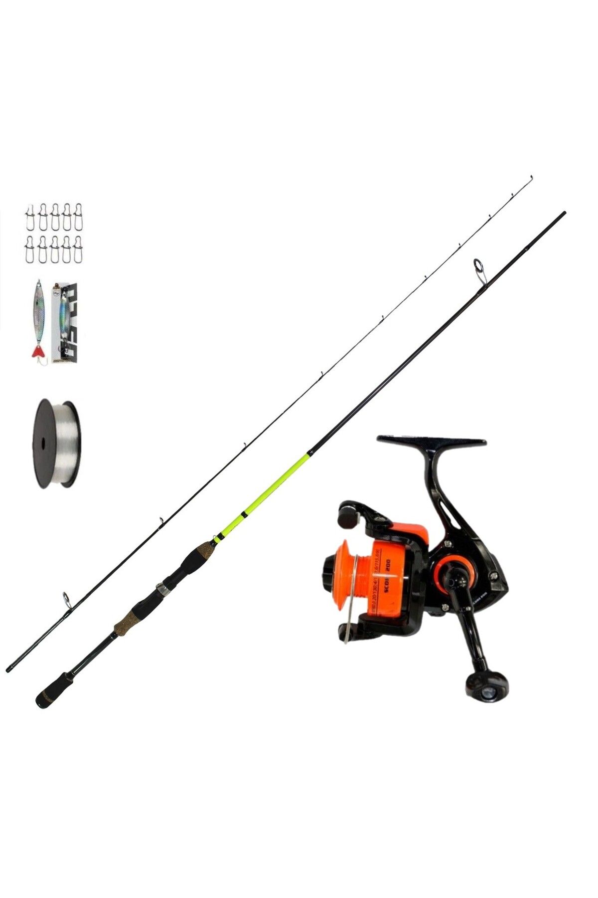 Halbart Captain Spin 238cm 2 Parça LRF Kamışı 2-12gr Atar Bauer Score 200 Uygun Lrf Seti