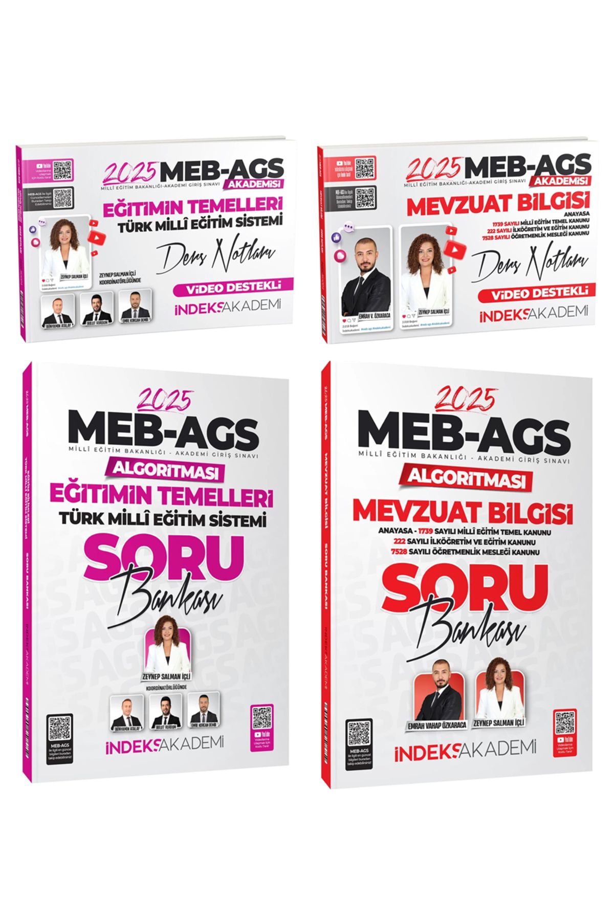 İndeks Akademi İndeks 2025 MEB-AGSsi Eğitimin Temelleri + Mevzuat Bilgisi Ders Notları + Soru Banka