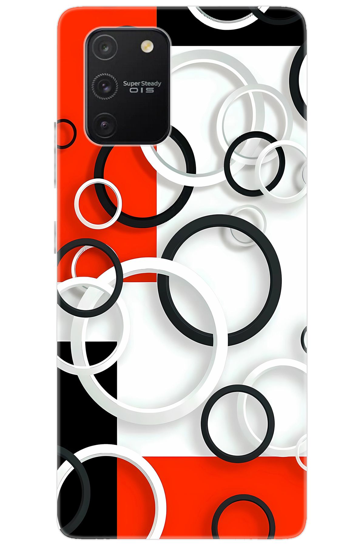 Ceppare Samsung Galaxy S10 Lite (SM-G770F) Uyumlu Kılıf Desen Baskı Silikon Daire Tasarım STK:631 CP-QzjK8Bl