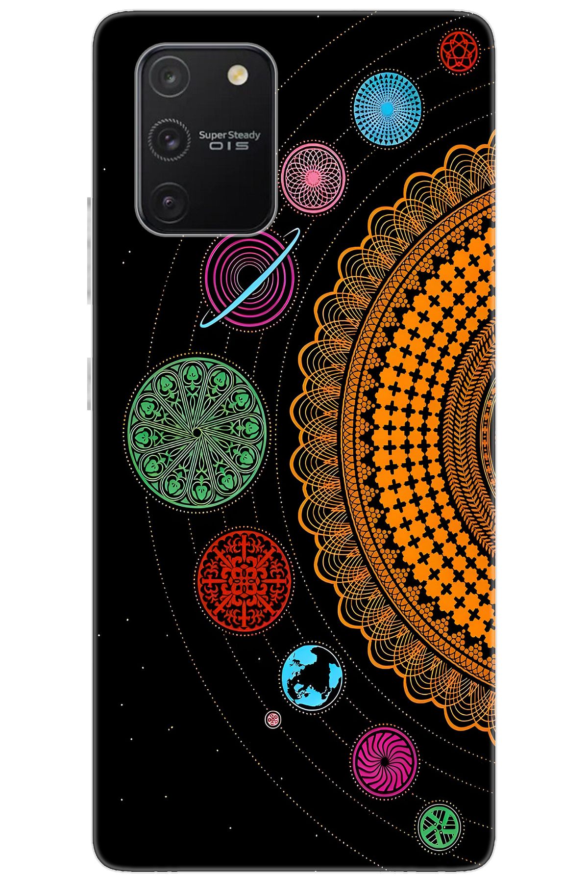 Ceppare Samsung Galaxy S10 Lite (SM-G770F) Uyumlu Kılıf Desen Silikon Gezegenler Tasarım STK:648 CP-Di7Zyyb