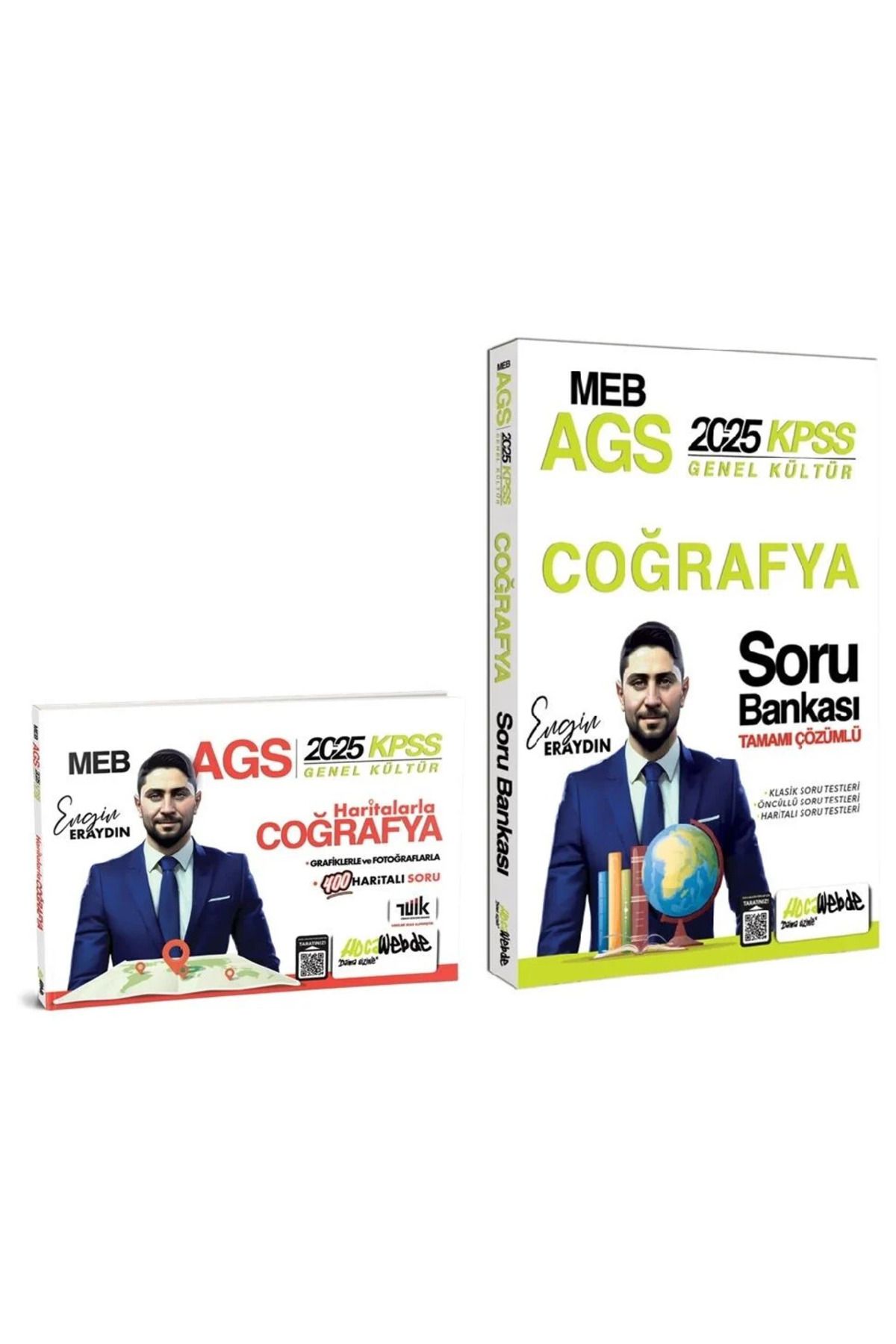 Hocawebde Yayınları HocaWebde 2025 KPSS MEB-AGS Haritalarla Türkiye Coğrafyası + Soru Bankası 2 li Set