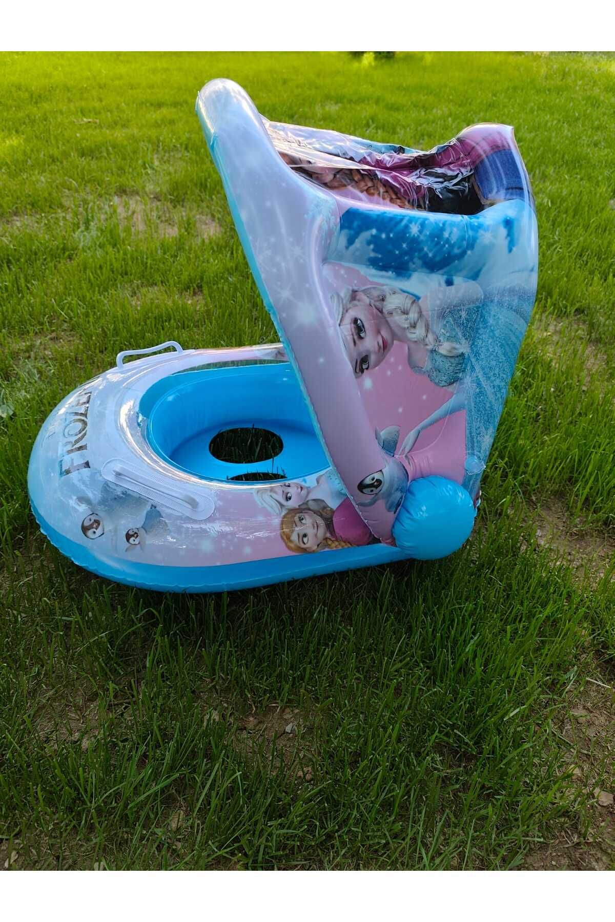 Sekk O Frozen Şişme Bebe Flotörü Bebek Simiti Bebek Simidi Havuz Simidi Elsa Anna model