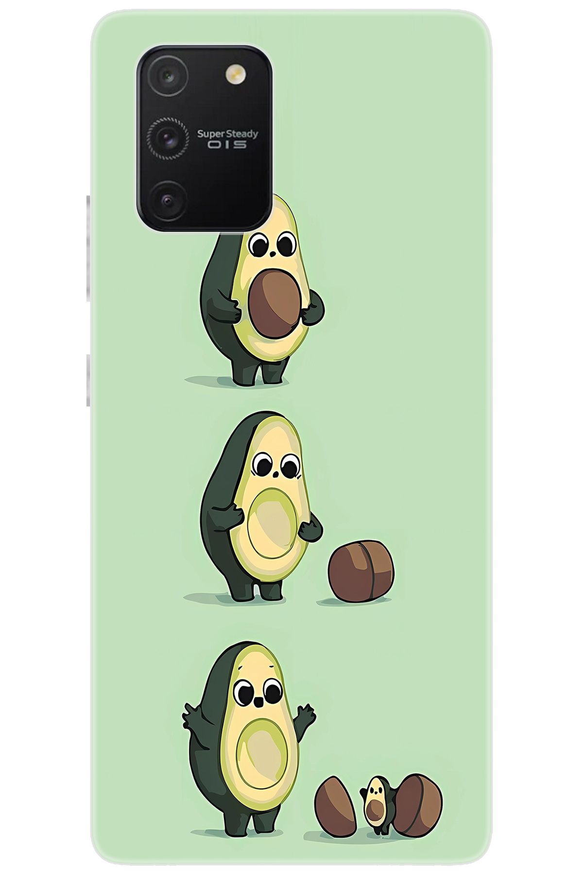 Ceppare Samsung Galaxy S10 Lite (SM-G770F) Uyumlu Kılıf Desen Baskılı Silikon Avakado STK:618 CP-6bmLIqN