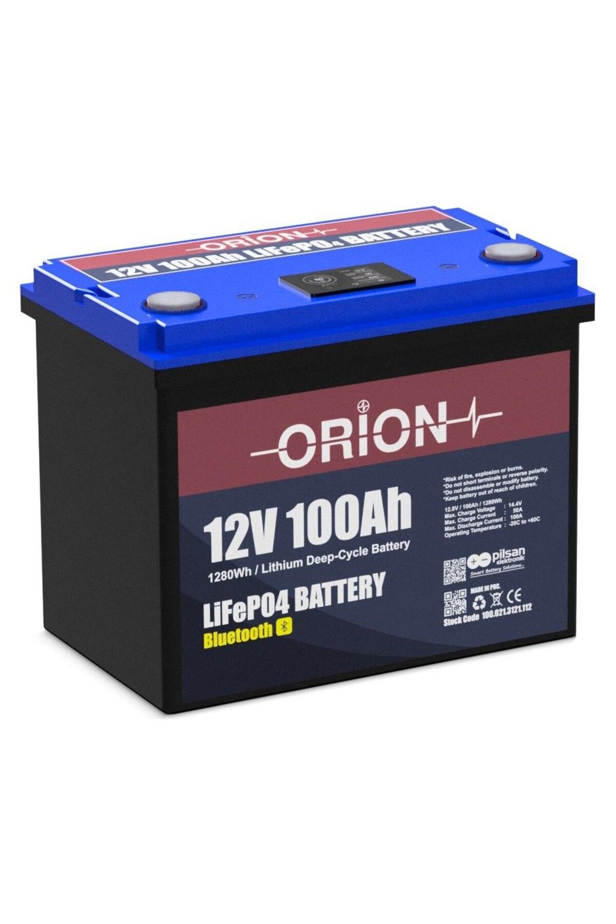 Orion Orıon Akü Lıfepo4 12100B 12V 100AH Bluetooth Ekranlı