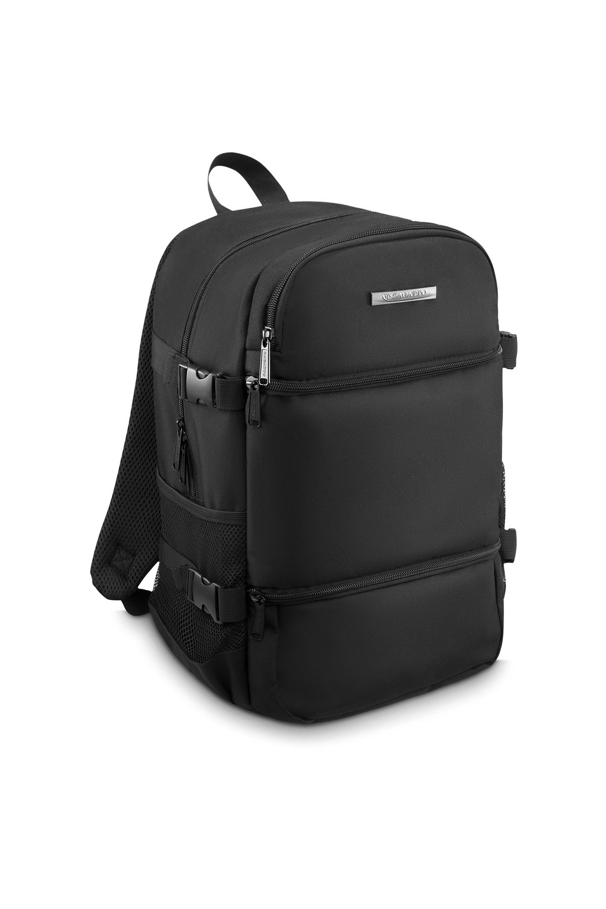 zagatto Rucsac De Călătorie Tip Avion, Negru, 40x25x20 Cm, Compatibil Cu Ryanair/wizz, Zg847 Unisex - One Size
