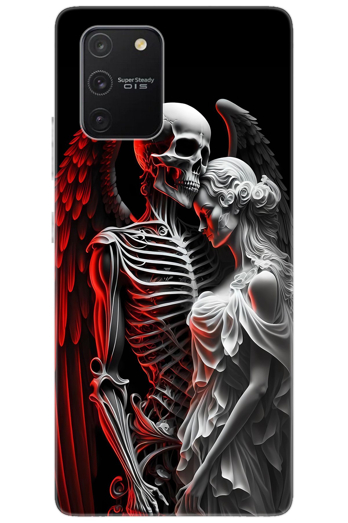 Ceppare Samsung Galaxy S10 Lite (SM-G770F) Uyumlu Kılıf Silikon İskelet ve Melek Aşkı STK:644 CP-wlQq68f