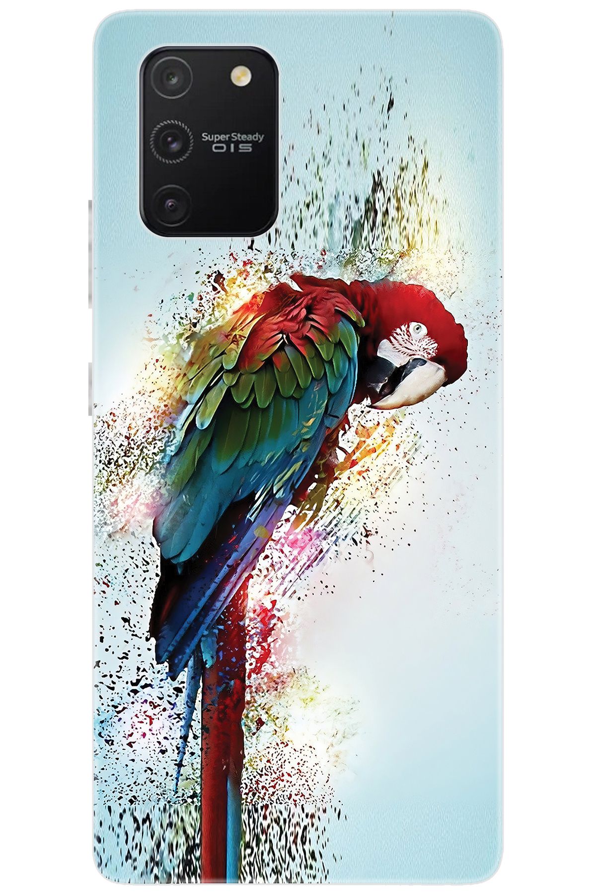 Ceppare Samsung Galaxy S10 Lite (SM-G770F) Uyumlu Kılıf Desen Baskılı Silikon Papağan STK:562 CP-OMCgLuD