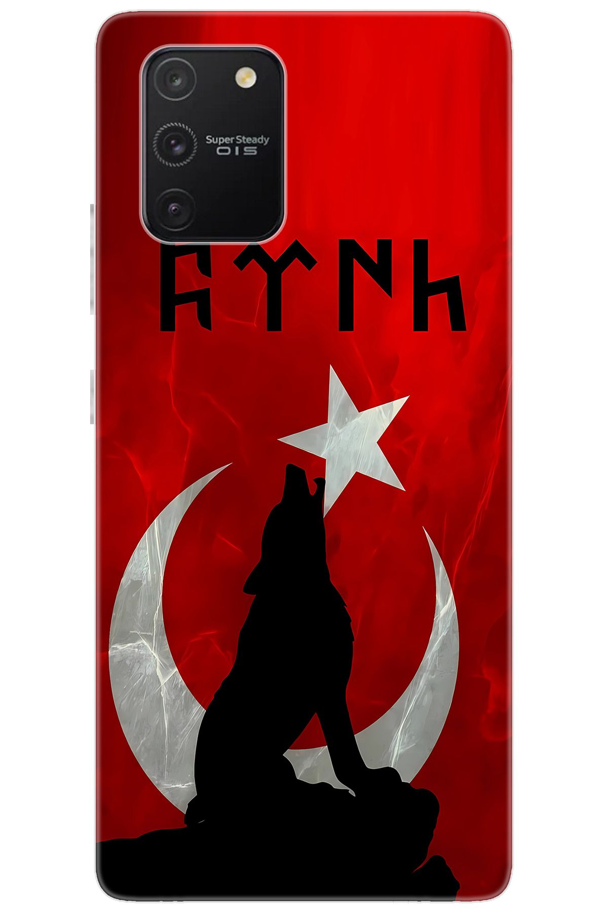Ceppare Samsung Galaxy S10 Lite (SM-G770F) Uyumlu Kılıf Desenli Silikon Kurt ve Göktürkçe STK:637 CP-cUH3MvN