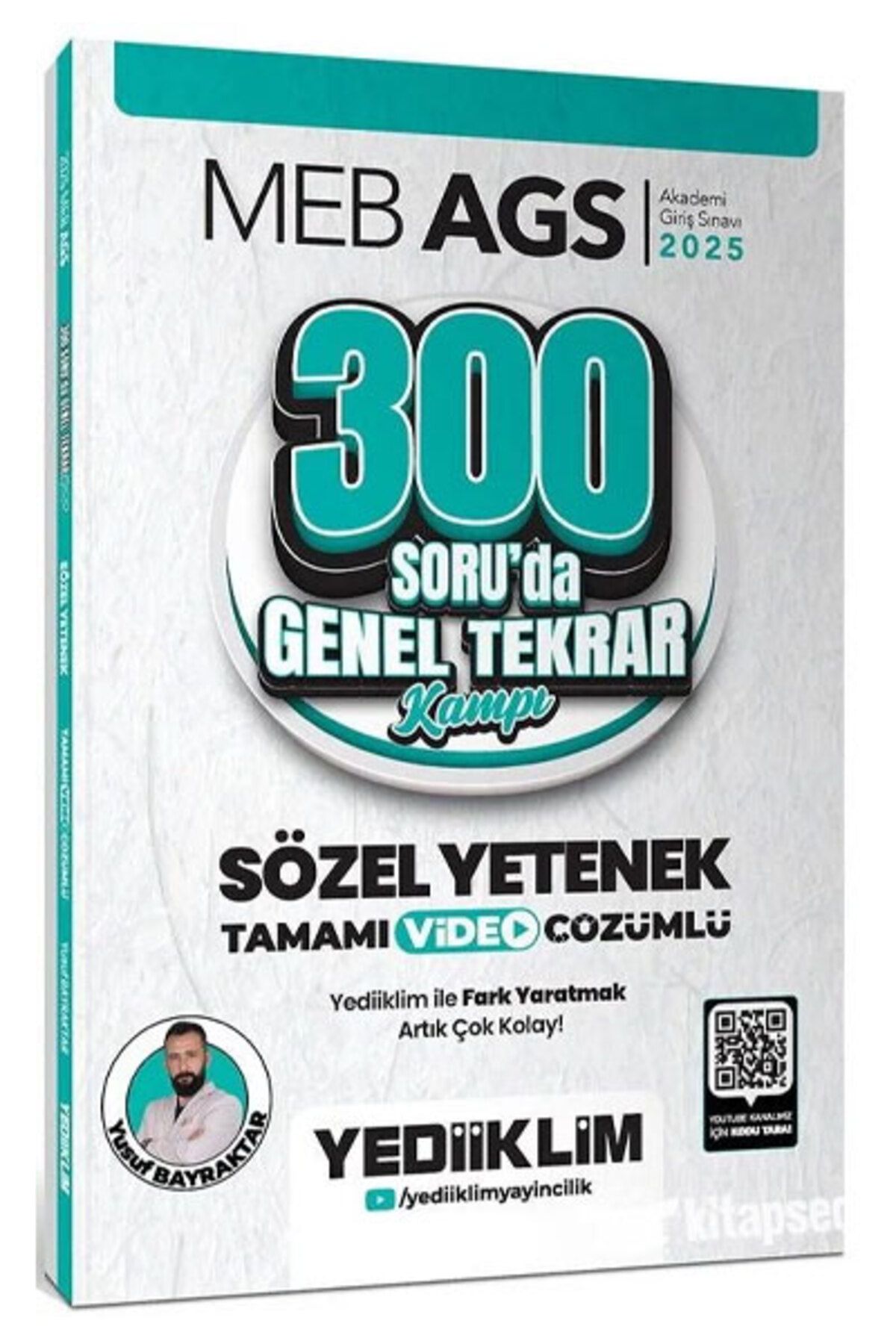 Yediiklim Yayınları Yediiklim 2025 MEB AGS Sözel Yetenek 300 Soruda Tamamı Video Çözümlü Genel Tekrar Kampı