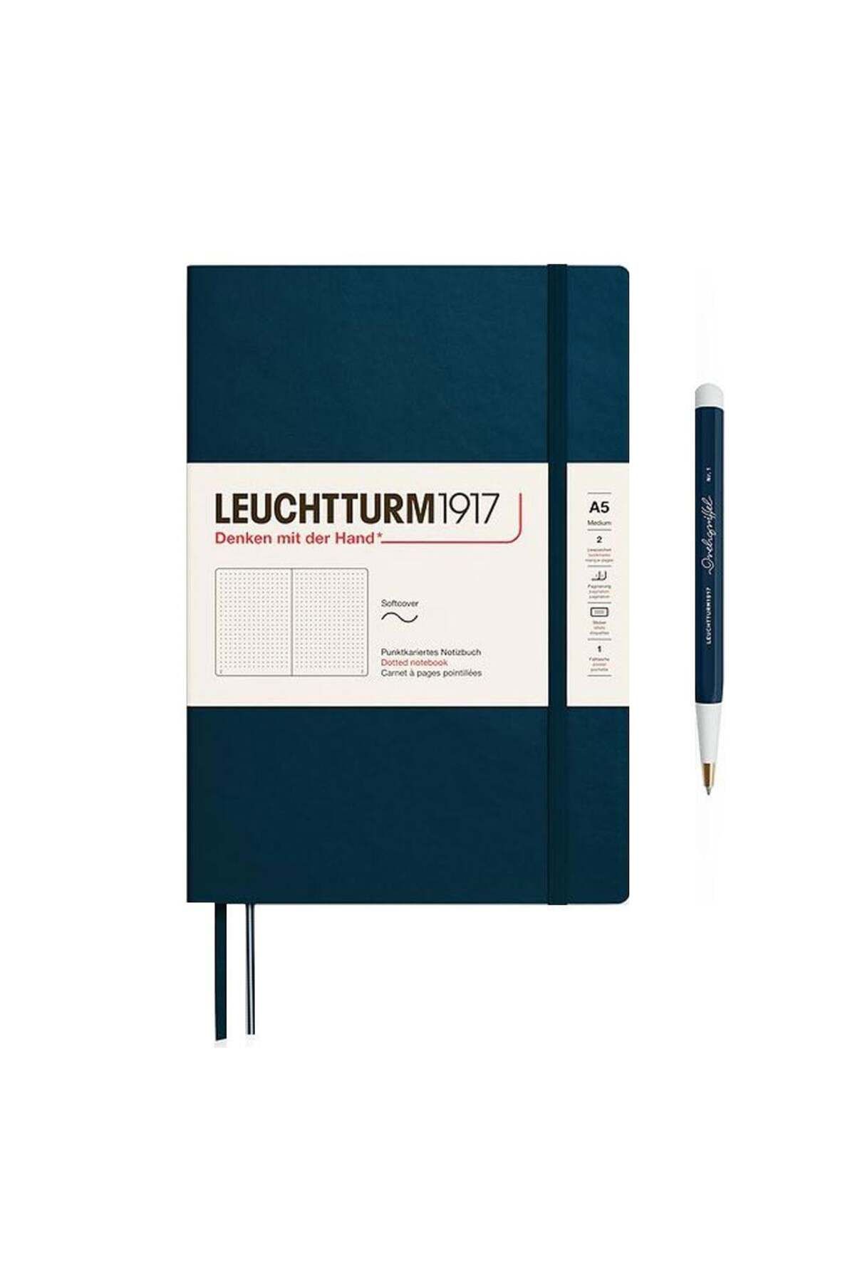 Leuchtturm1917 2025 Colors Orta Boy (A5), Yumuşak Kapak, 123 Sayfa, Noktalı Defter Deep Sea 372205