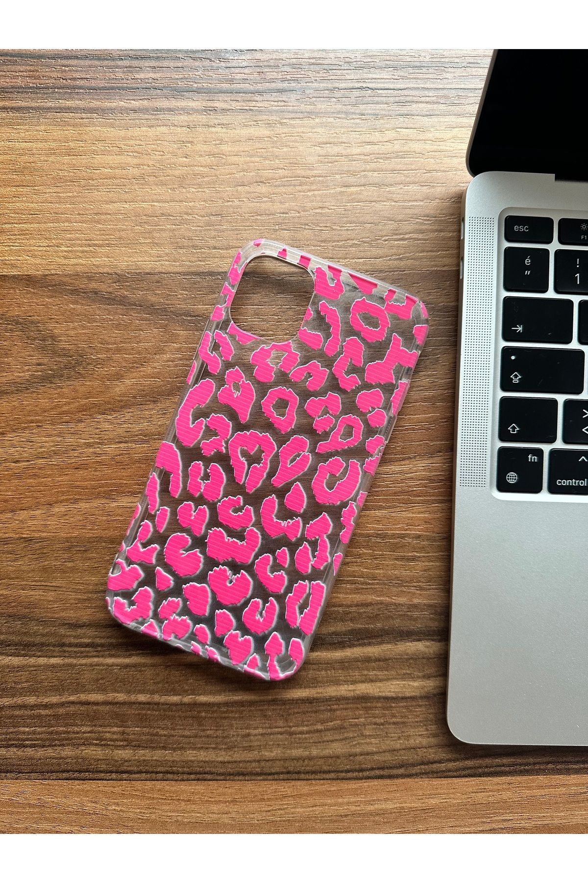 Mobildizayn SAMSUNG A53 Uyumlu Pembe Leopar Desenli Şeffaf Telefon Kılıfı