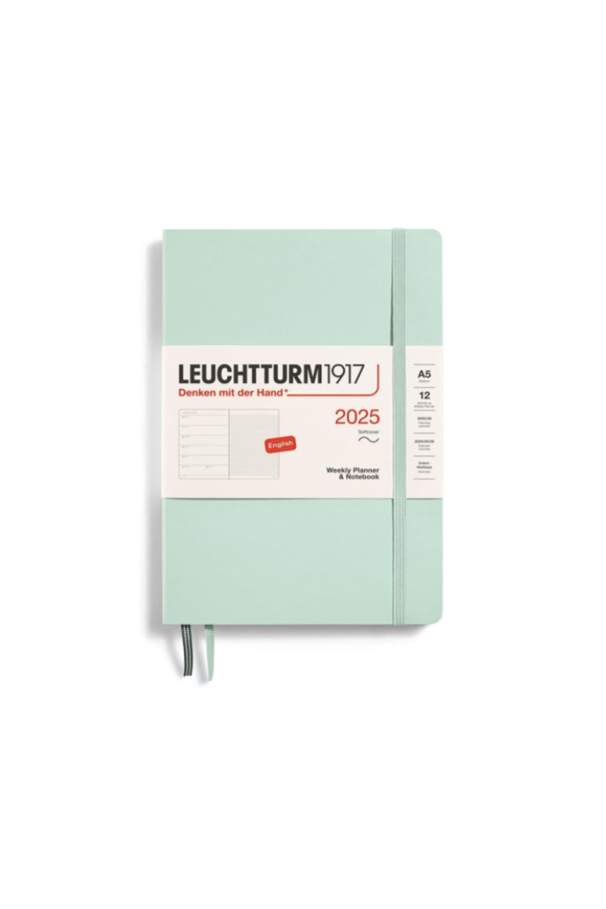 Leuchtturm1917 2025 Haftalık Planlayıcı Ve Not Defteri, Yumuşak Kapak, Orta Boy (A5), 144 Sayfa, Ing