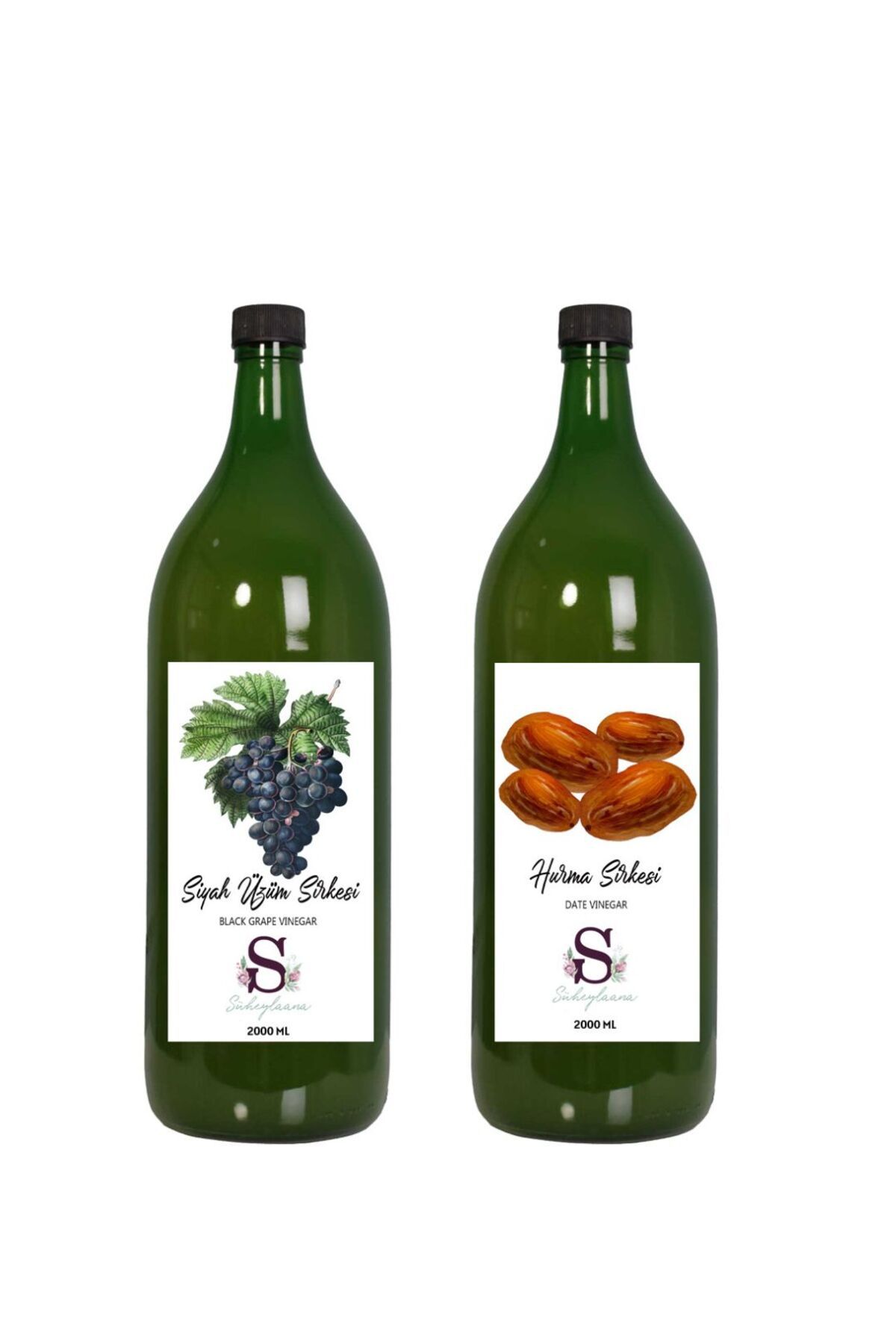 Süheylaana Doğal Siyah Üzüm Sirkesi 2000 Ml - Doğal Hurma Sirkesi 2000 Ml