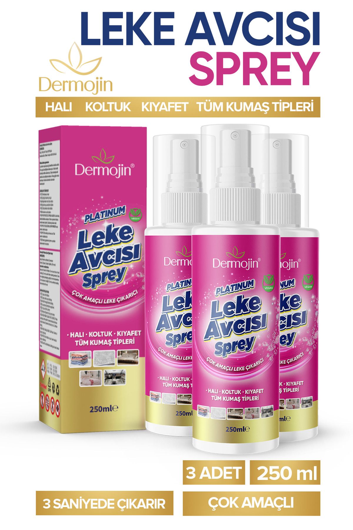 3 Adet - Platinum Çok Amaçlı Leke Çıkarıcı