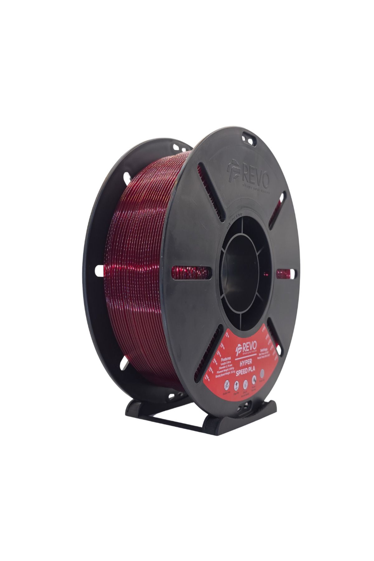 REVO FİLAMENT Revo Hyper Speed Pla Şeffaf Kırmızı 1.75mm (1kg)