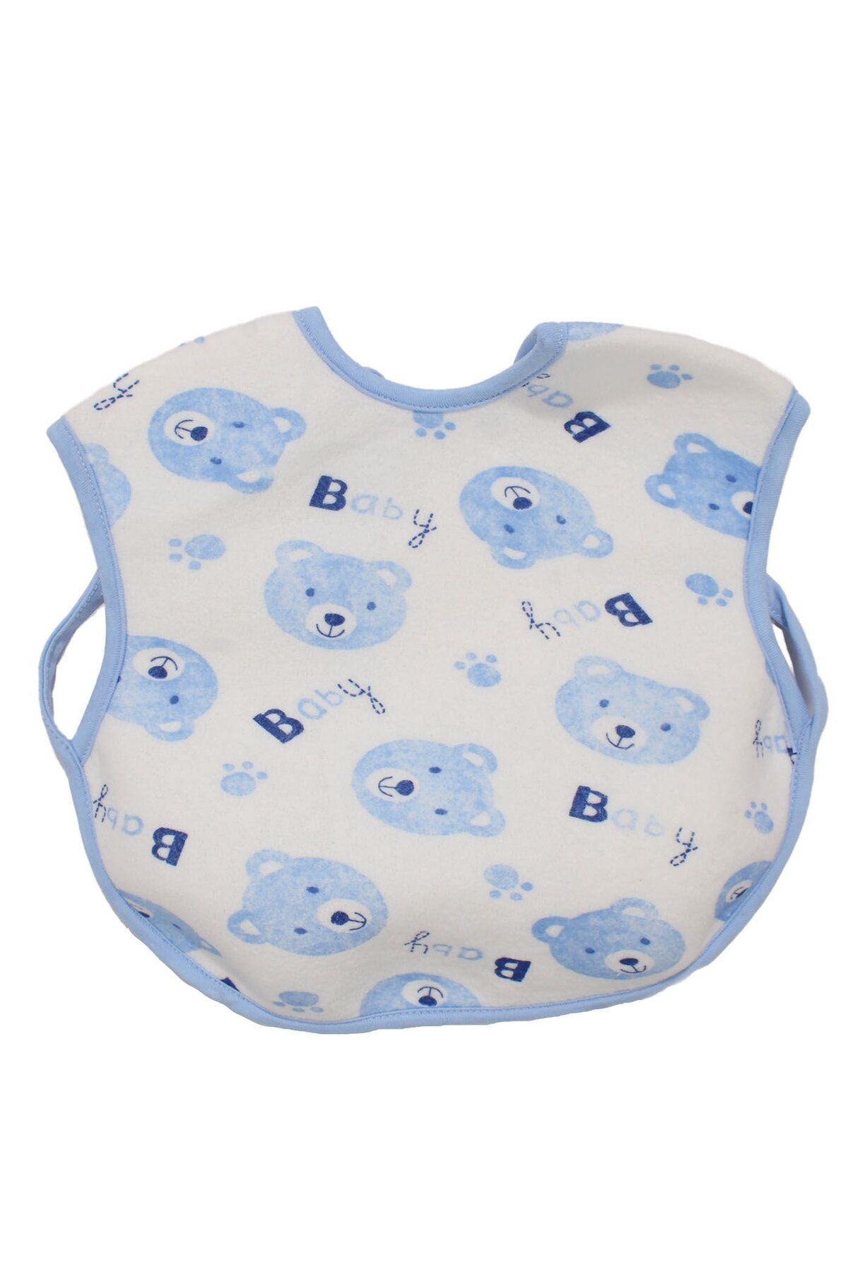 bebegen Unisex Mavi Baby Ayı Garson Bağlamalı Su Geçirmez Önlük