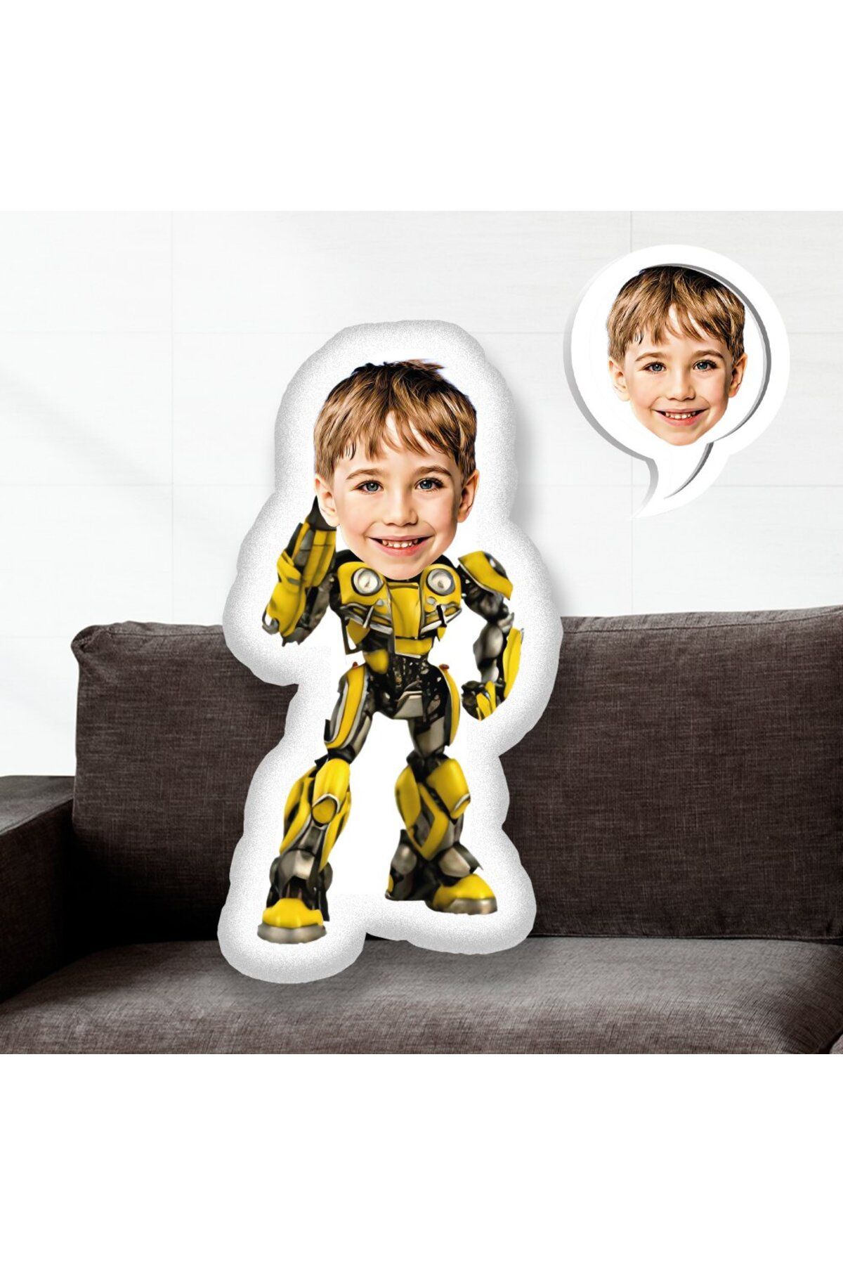 EJOYA Kişiye Özel Fotoğraflı Transformers Yastık 115622 30 cm