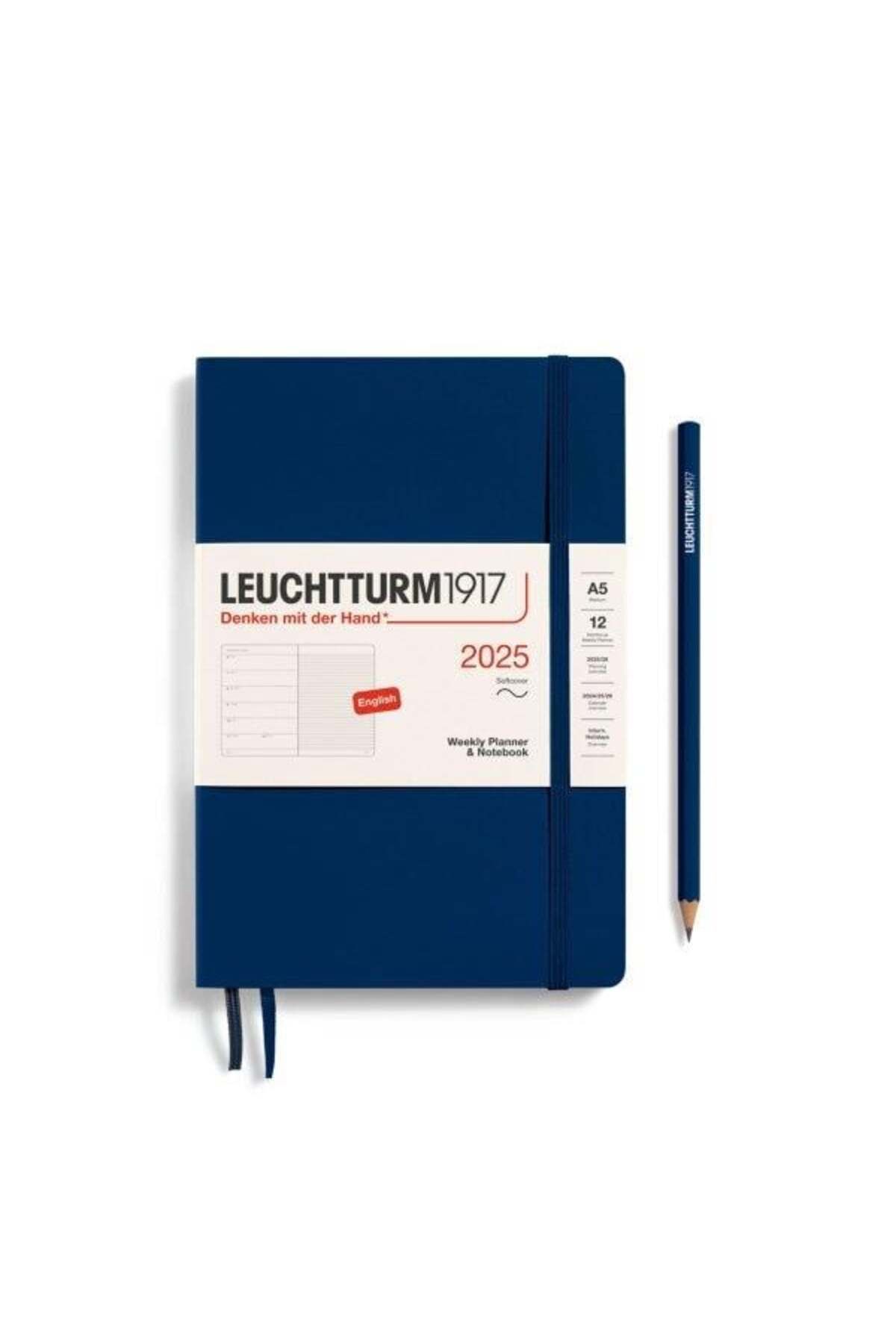 Leuchtturm1917 2025 Haftalık Planlayıcı Ve Not Defteri, Yumuşak Kapak, Orta Boy (A5), 144 Sayfa, Ing