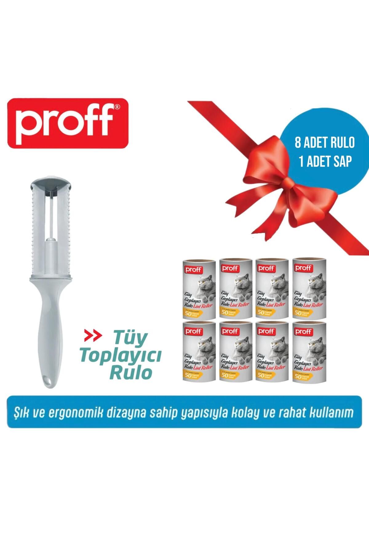Proff Tüy Toplayıcı 8’Li Yedek Rulo Aparat (8X50 = 400 YAPRAK)