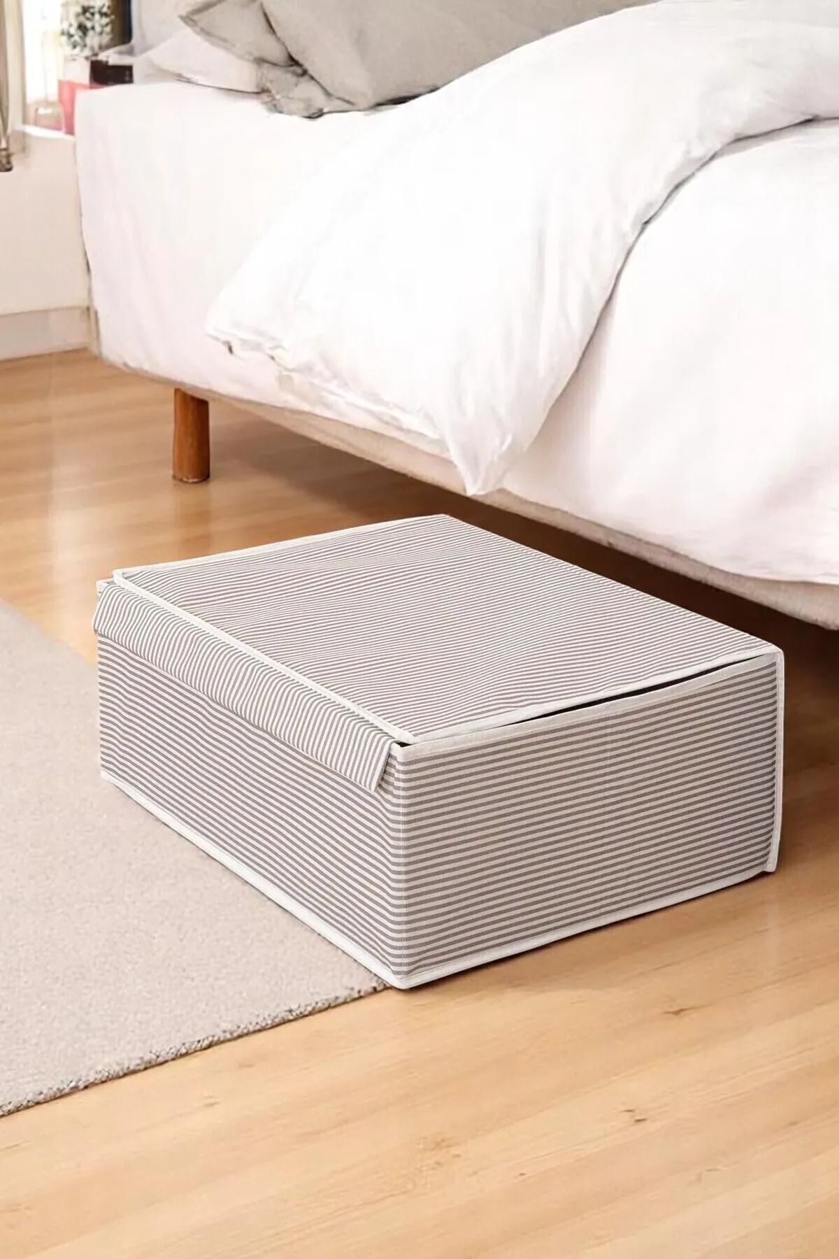 Enuverbi-4 Pieces Box Storage Box and under Bed Compatible Clothes Pillow Storage Organizer Storage Box 50X40X19 4