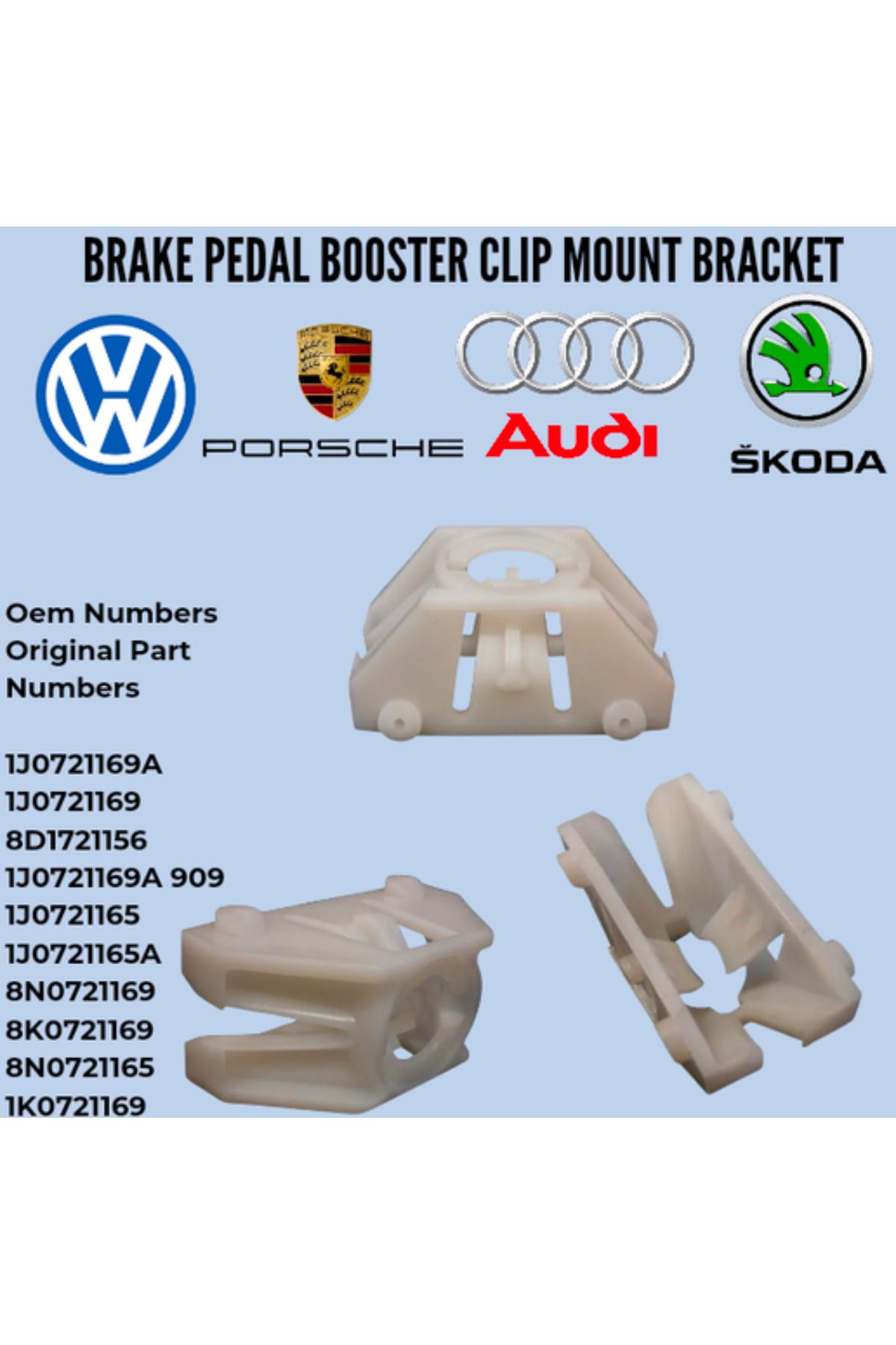 adaplastik Volkswagen - Audi - Skoda - Porsche Fren Pedal Bağlantı Aparatı
