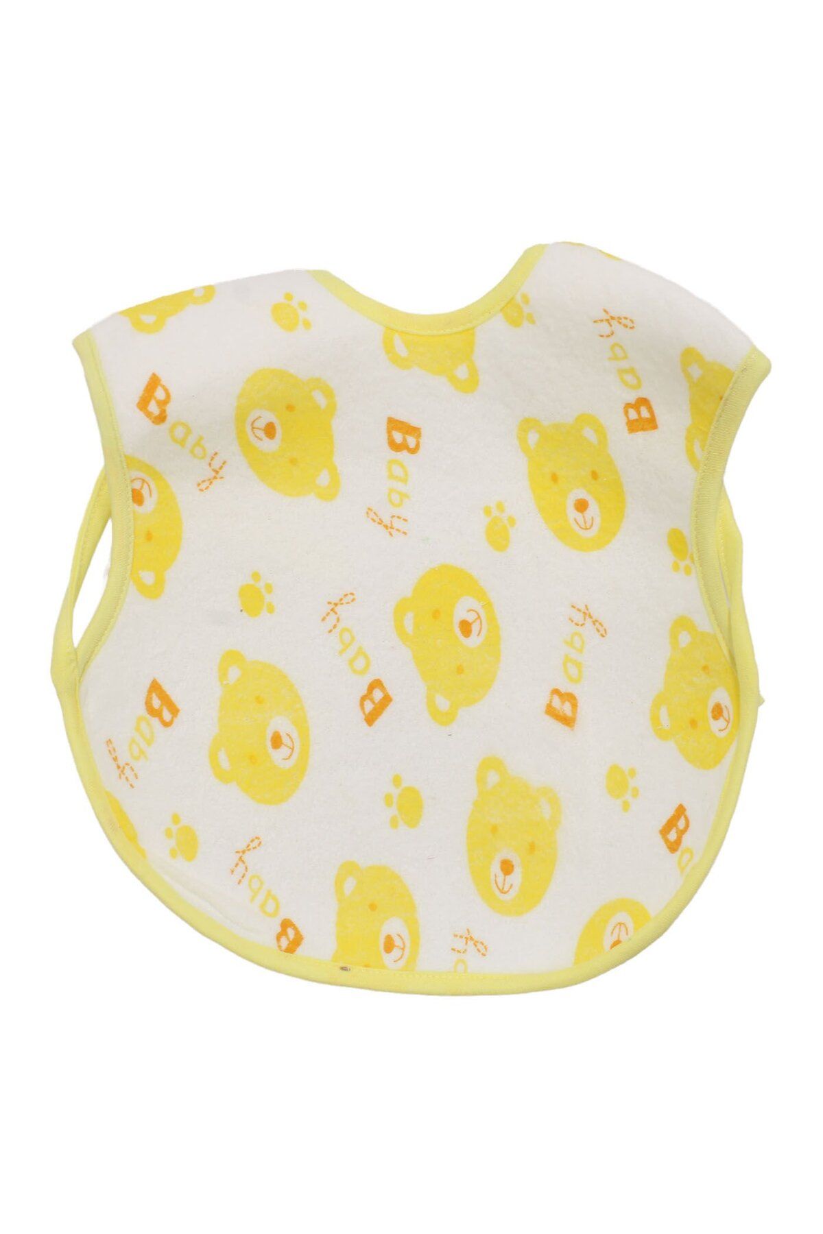 bebegen Unisex Sarı Baby Ayı Garson Bağlamalı Su Geçirmez Önlük