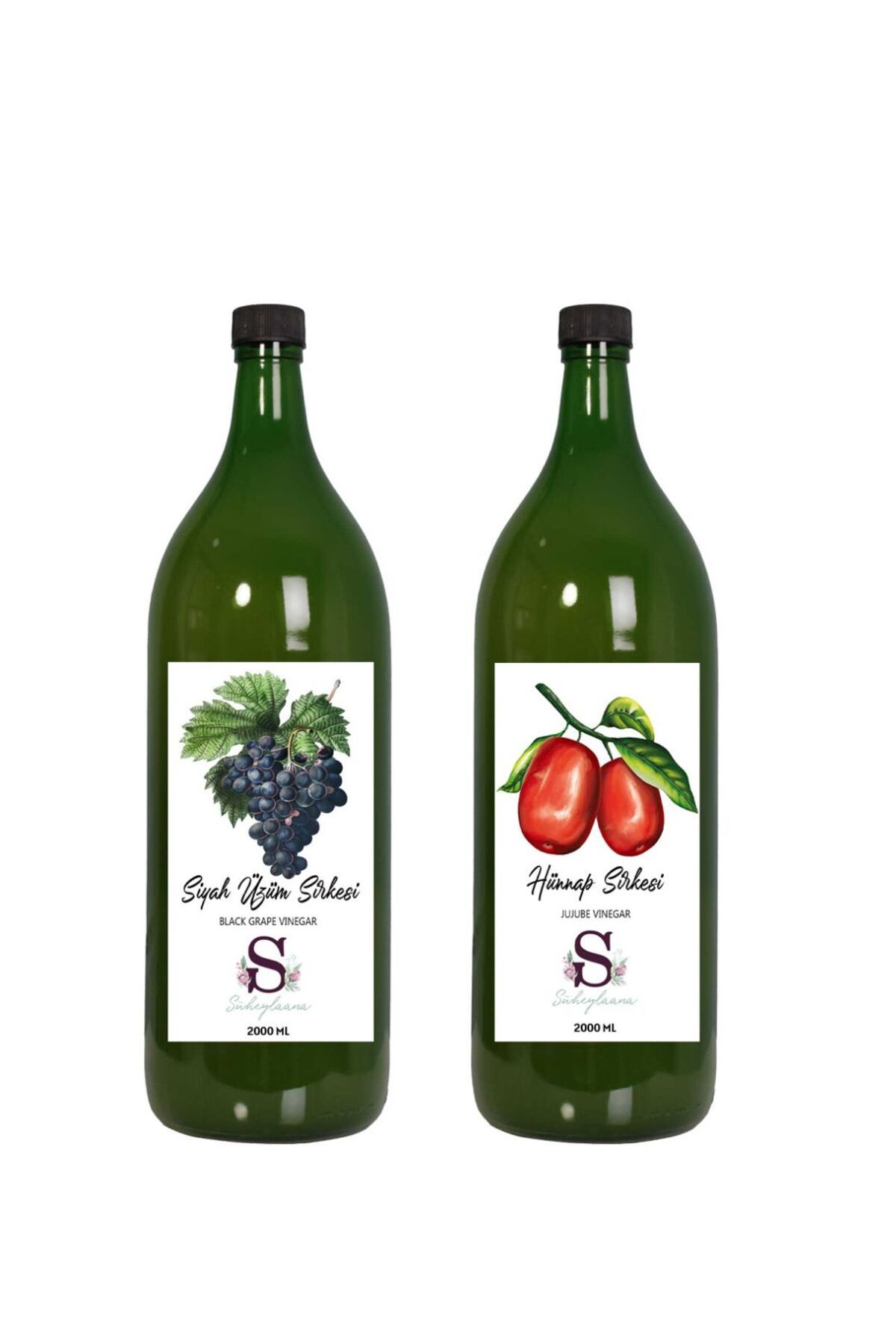 Süheylaana Doğal Siyah Üzüm Sirkesi 2000 Ml - Doğal Hünnap Sirkesi 2000 Ml