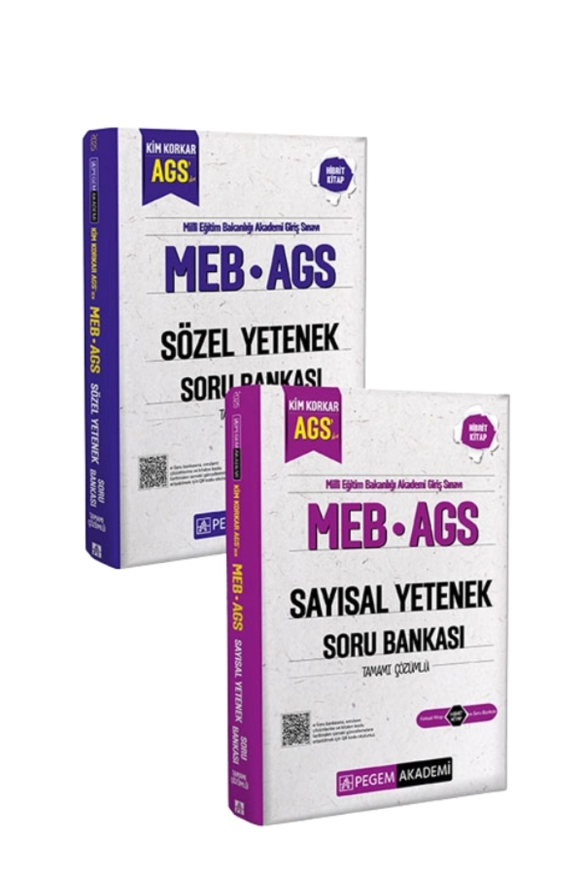 Pegem Akademi Yayıncılık PEGEM 2025 MEB AGS Kim Korkar Sözel + Sayısal Yetenek Soru Bankası Seti | 2 Kitap | Çözümlü