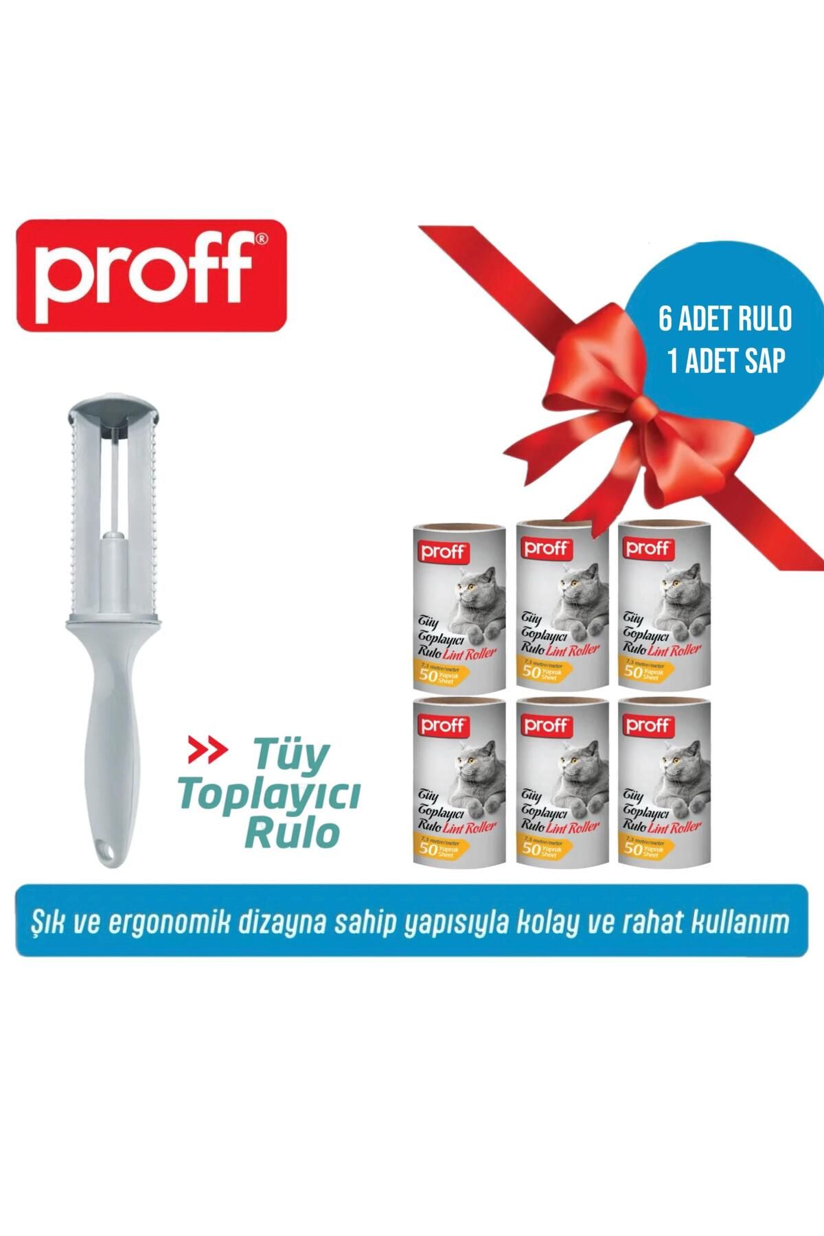 Proff Tüy Toplayıcı 6’Li Yedek Rulo Aparat (6X50 = 300 YAPRAK)