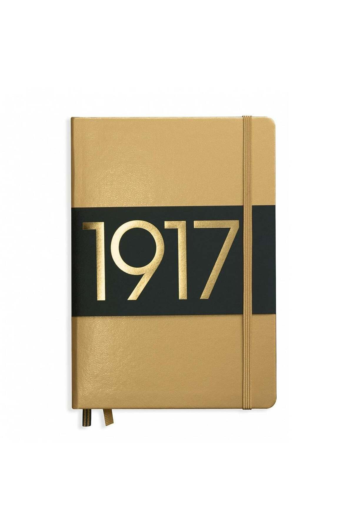 Leuchtturm1917 Leuchttrum 1917 Çizgili Sert Kapak Defter A5 Gold 355517