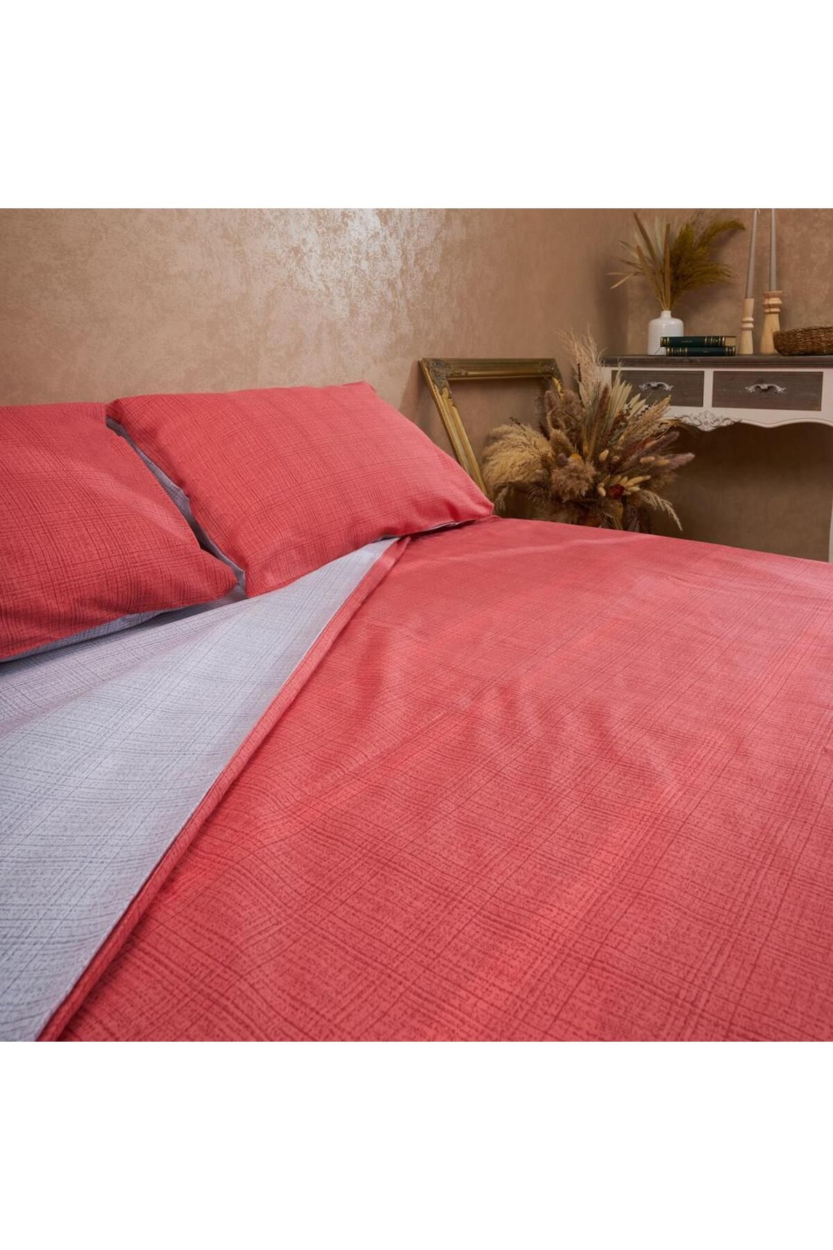 Heinner-Double bed linen, 100% cotton, Density 144TC, Brick 4