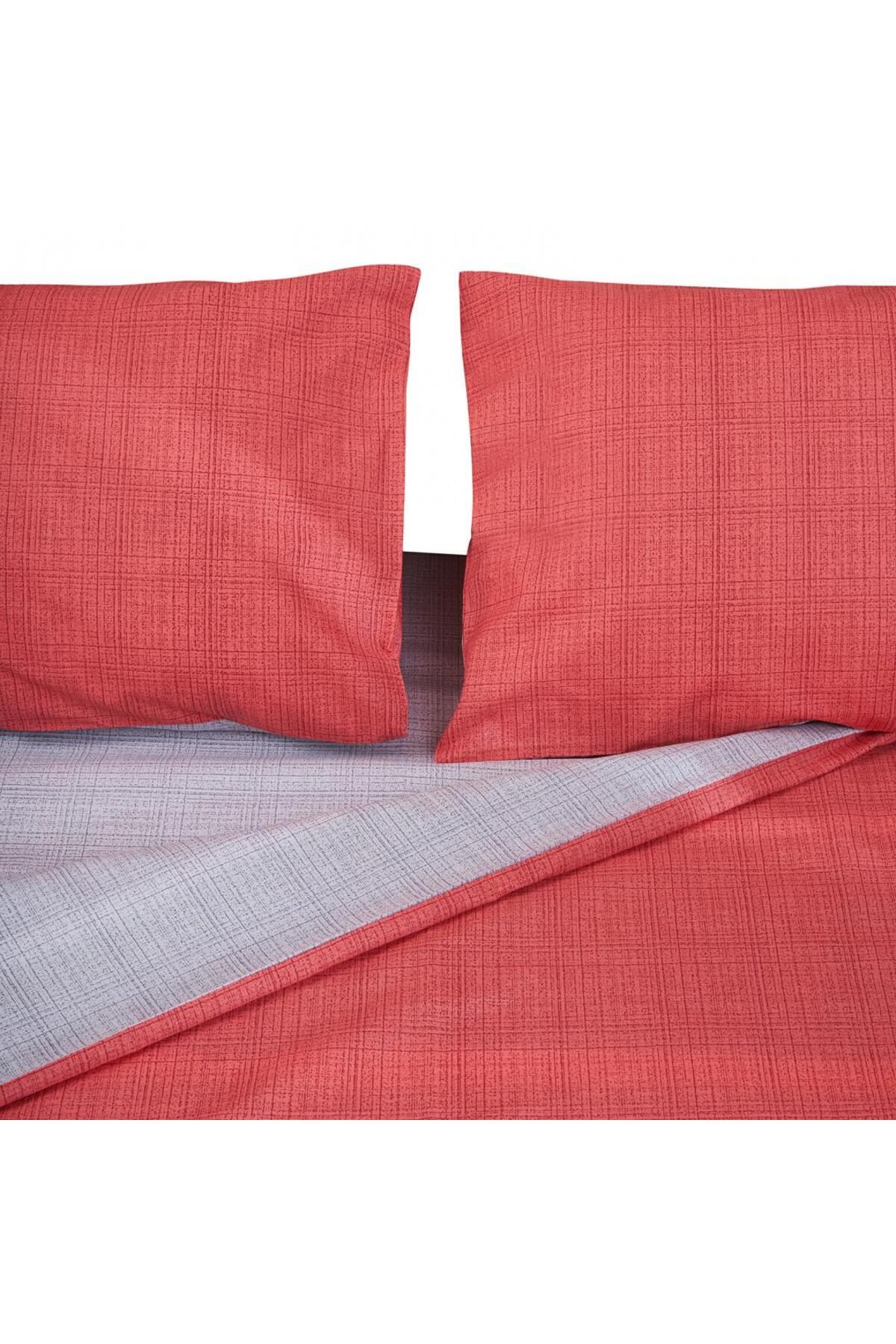 Heinner-Double bed linen, 100% cotton, Density 144TC, Brick 2