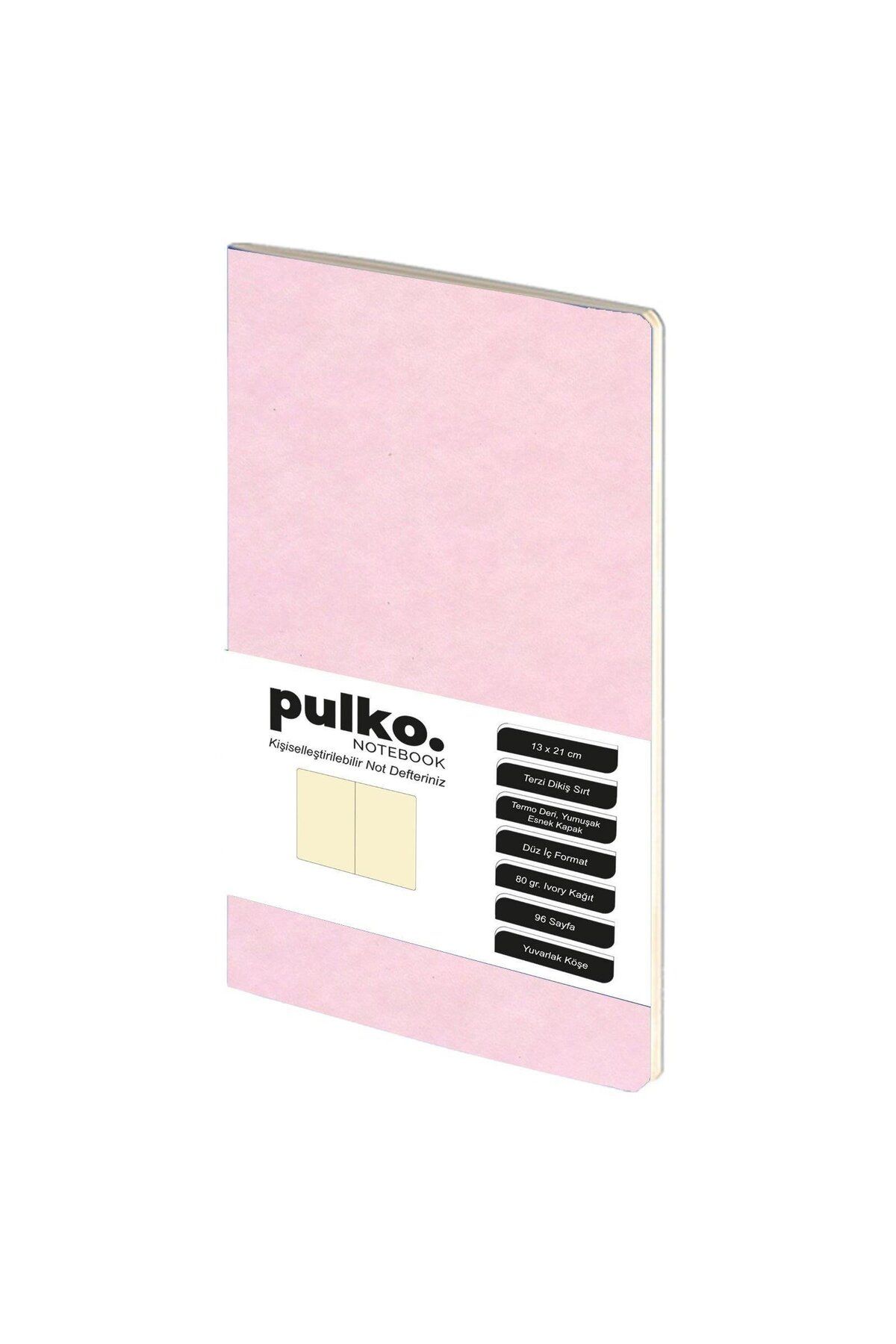 Pulko Terzi Dikiş 13x21 Cm Çizgisiz Defter Pudra