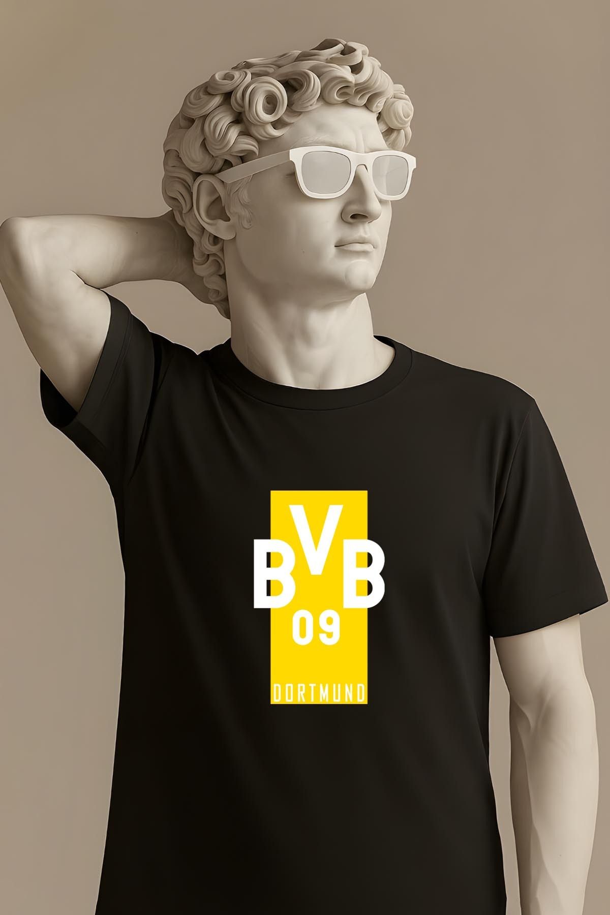 362BASKI Borussia Dortmund Minimal Tasarım Logo Baskılı Tshirt