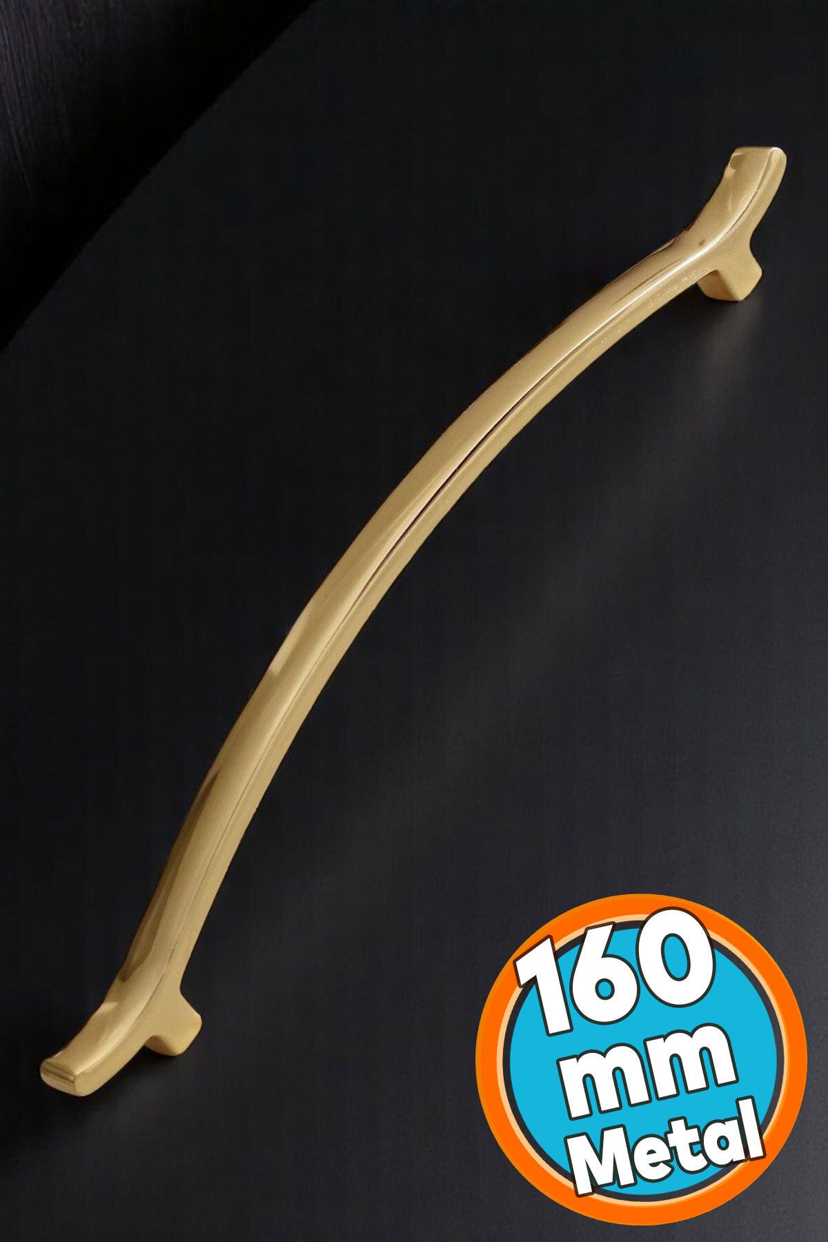 NZB Metal Kulp Çekmece Mobilya Mutfak Dolap Kulpları Dolabı Kulbu Kulpu (160 MM-16 CM) Gold Altın