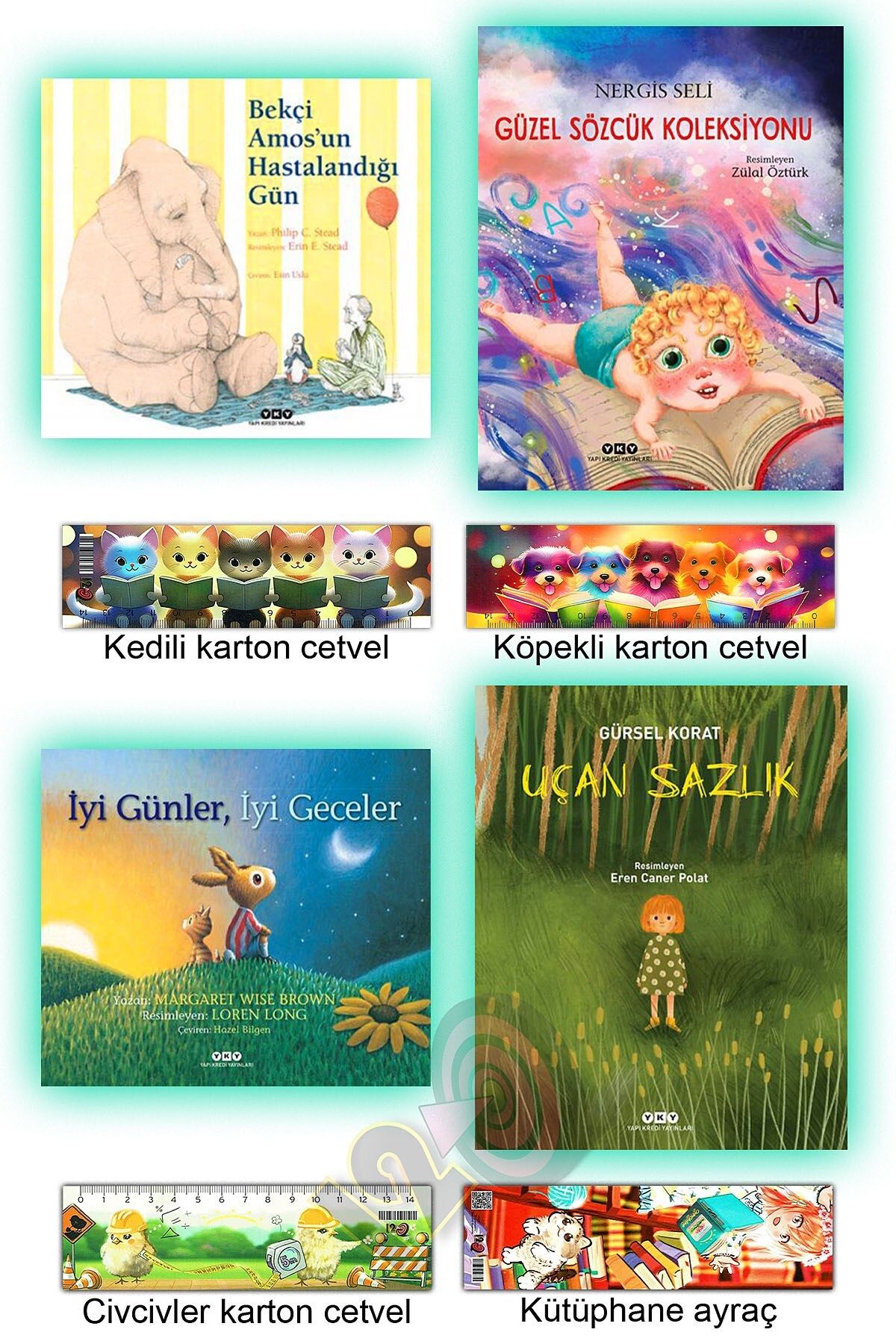 Yapı Kredi Yayınları Bekçi Amos’un Hastalandığı Gün Güzel Sözcük Koleksiyonu İyi Günler İyi Geceler Uçan Sazlık (3-8 yaş)