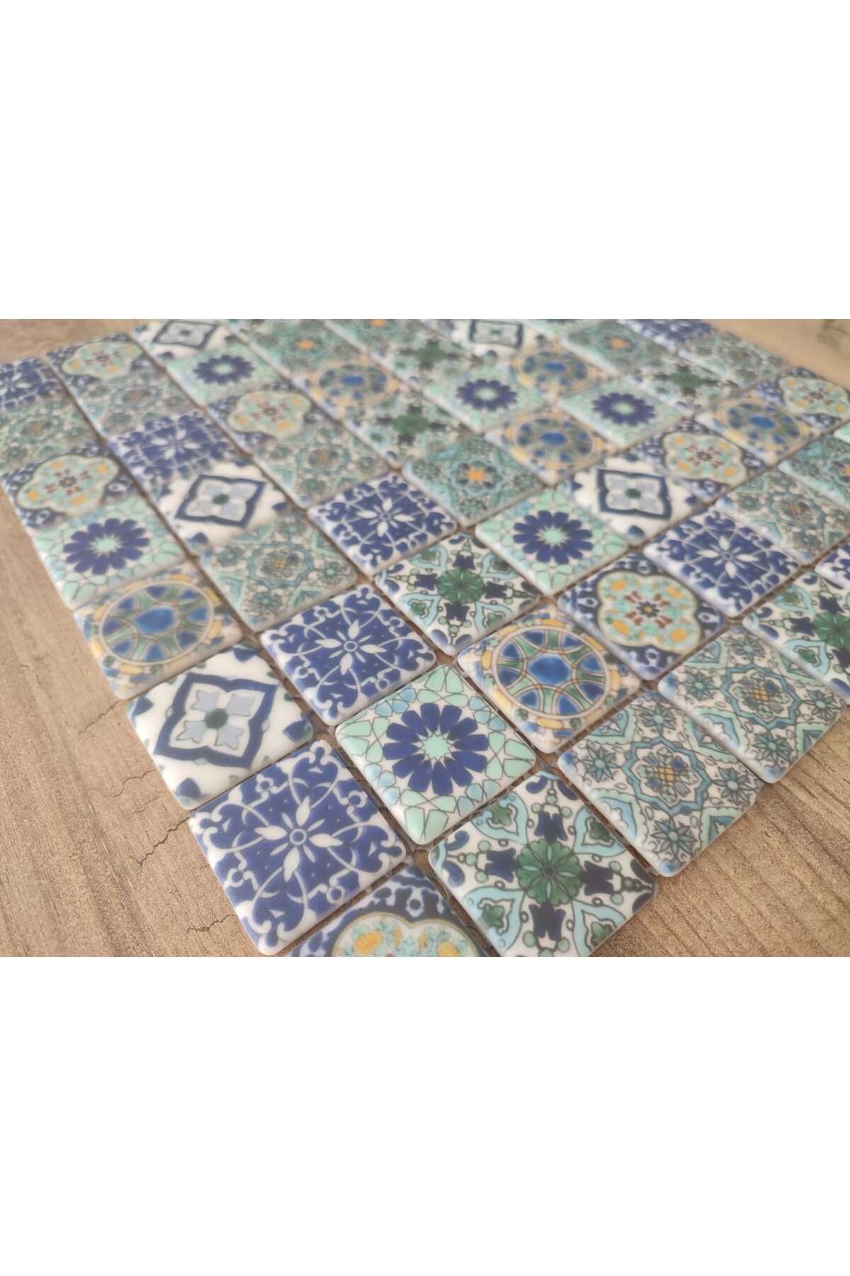 Zeynep Mozaik Cam Mozaik Taşı (1 Adet File) 28 X 28 cm tezgah arası mutfak banyo ve sanatsal çalışmalar