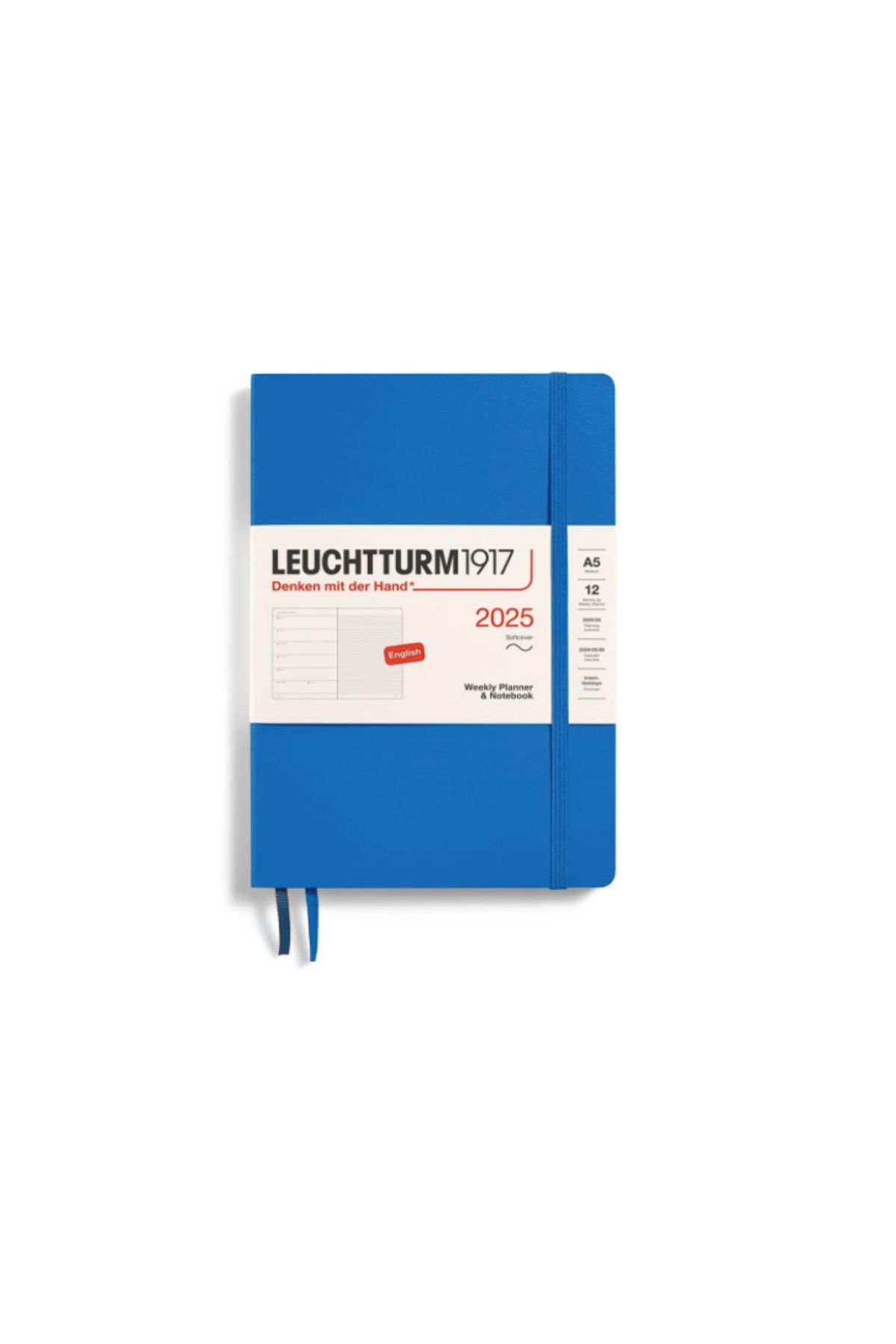 Leuchtturm1917 2025 Haftalık Planlayıcı Ve Not Defteri, Yumuşak Kapak, Orta Boy (A5), 144 Sayfa, Ing