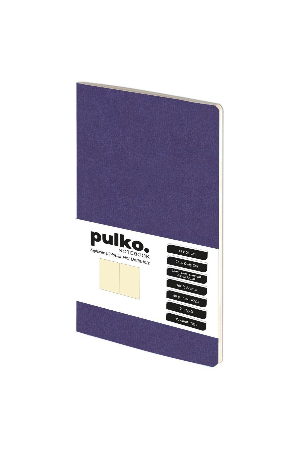 Pulko Terzi Dikiş 13x21 cm Çizgisiz Defter Mor