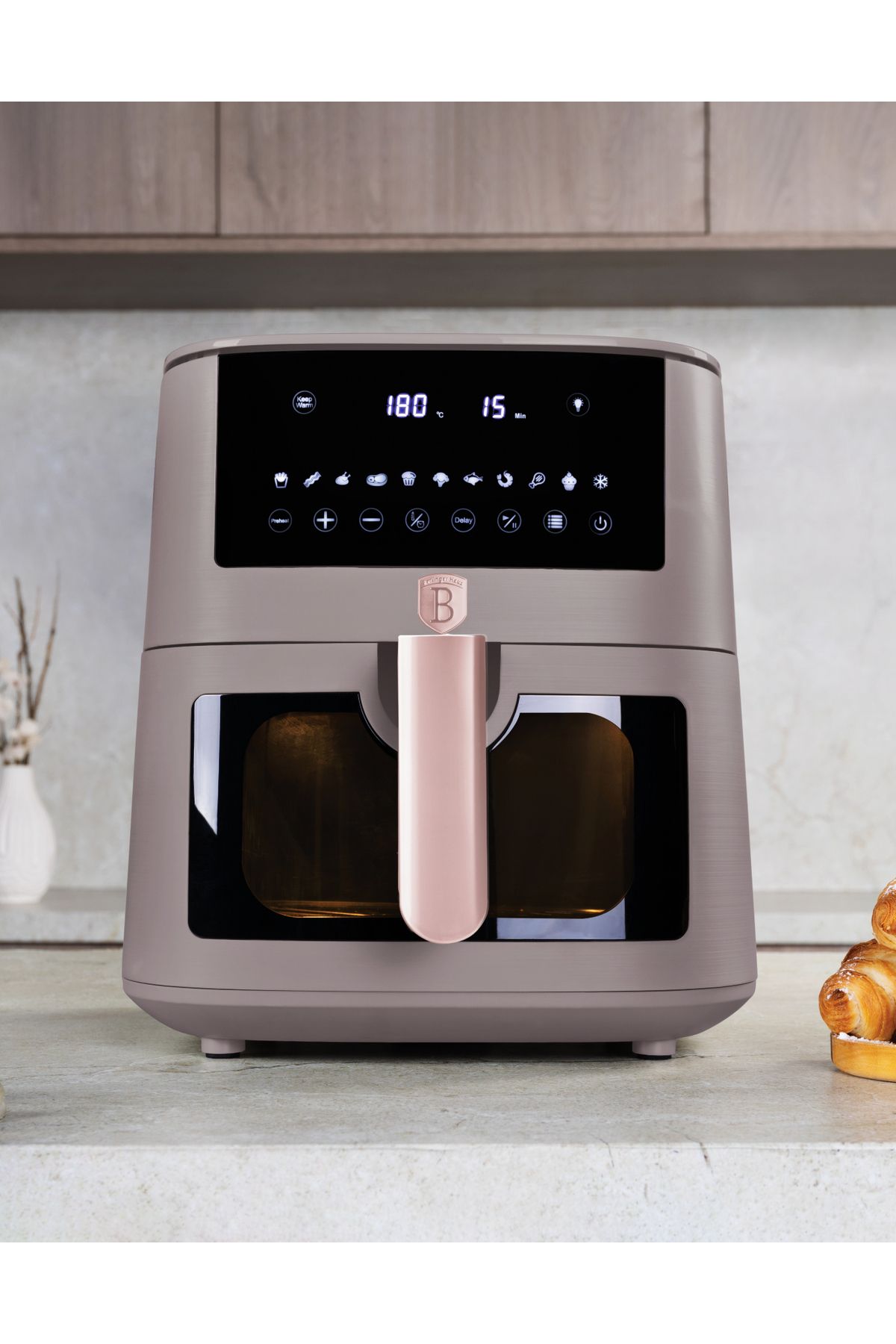 Berlinger Haus-Friteuză cu aer cald, digitală, cu LCD, programe și temporizator, 8 l, colecție Taupe 3