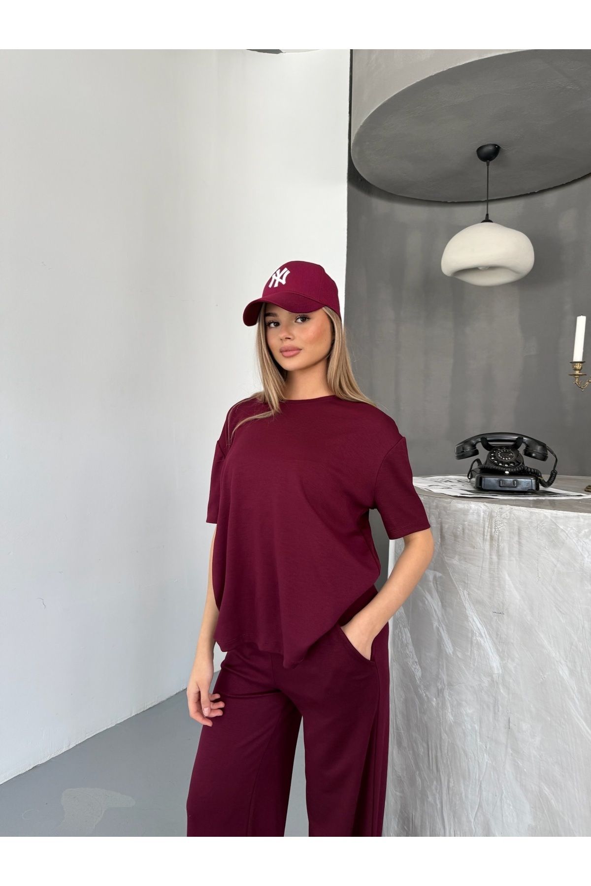 COOL TARZ-Set de trening cu mânecă scurtă din țesătură modal pentru femei, moale/elastic – Set confortabil de sus și de jos 5