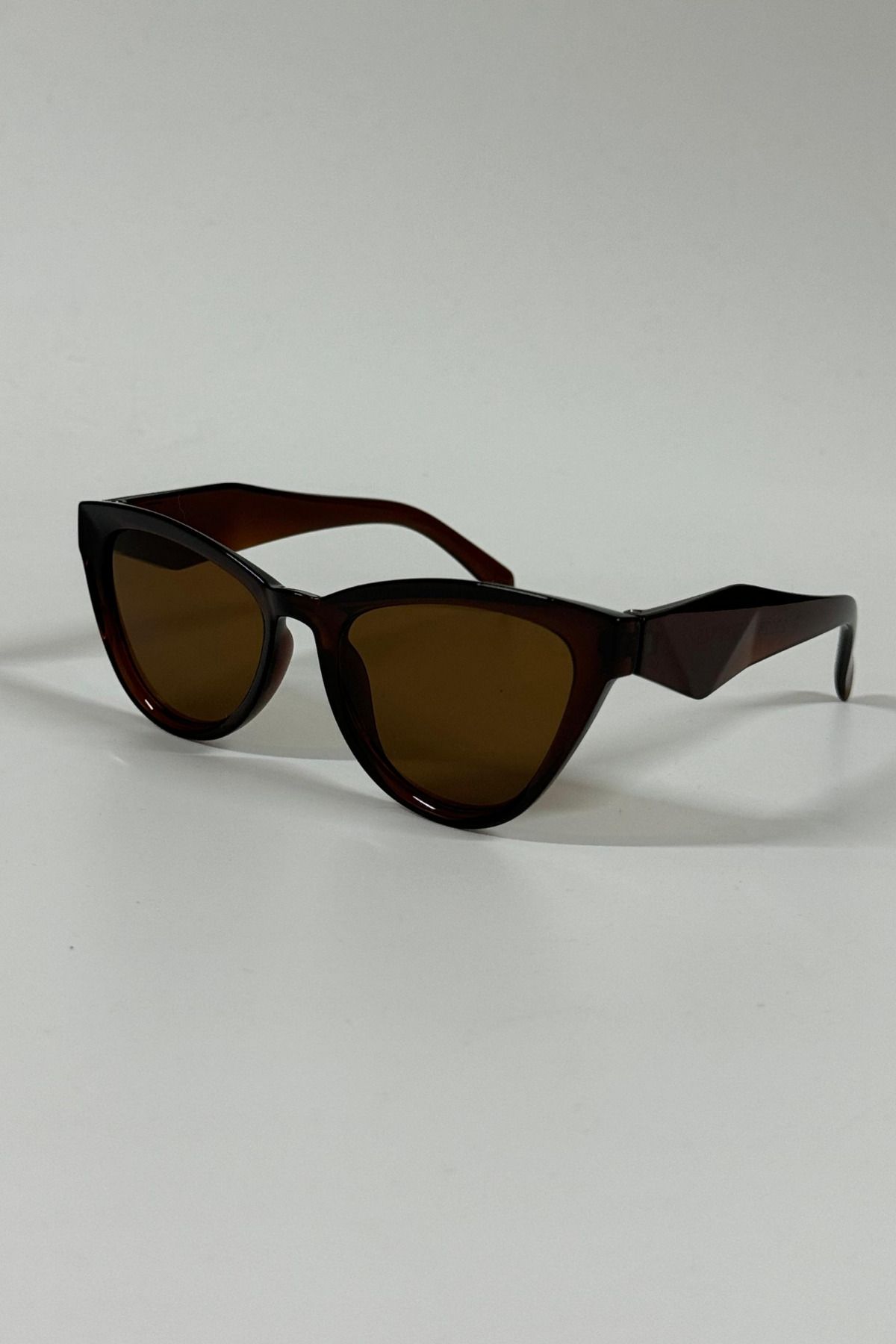 Chunky Frame Kahverengi Cat Güneş Gözlüğü