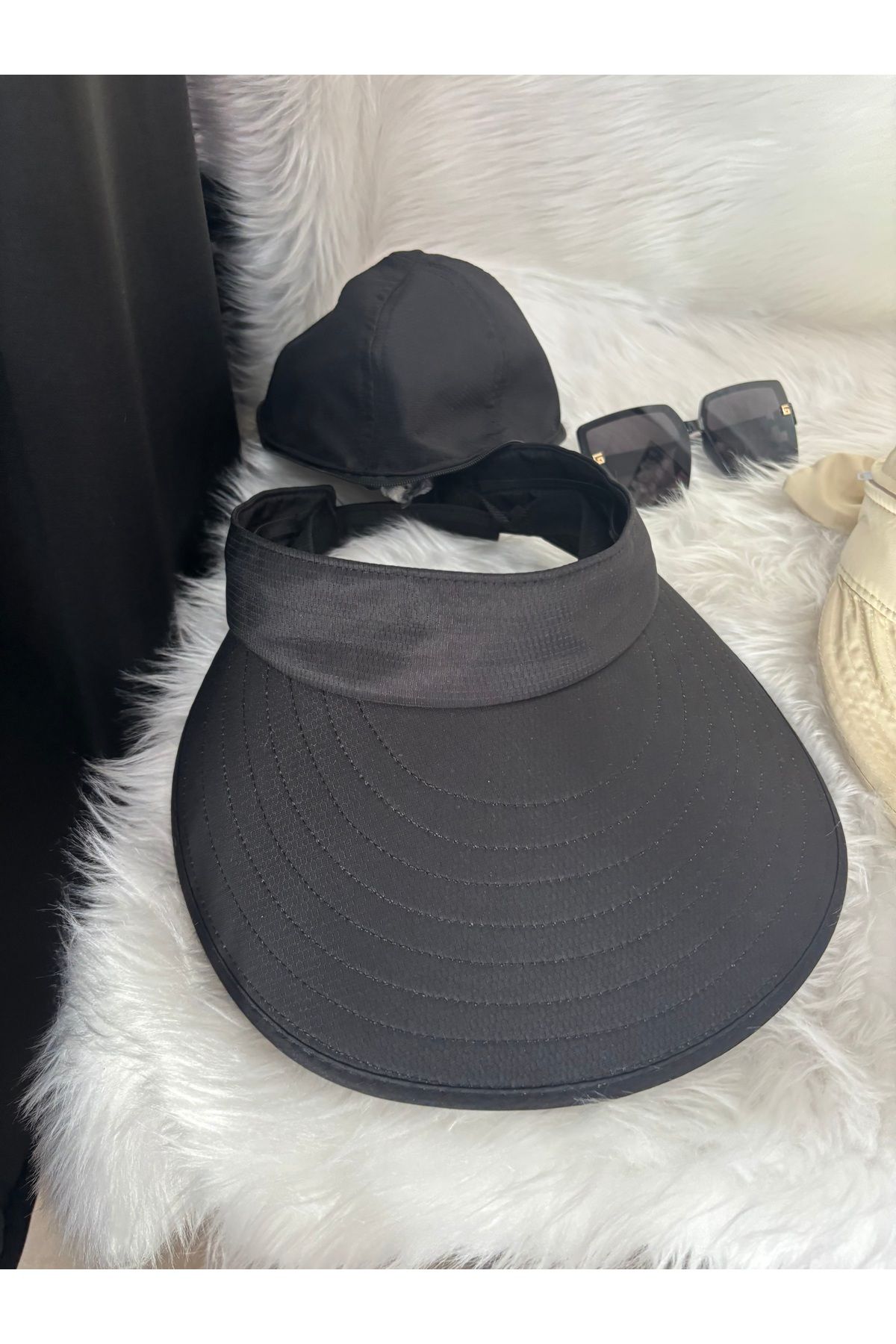 strabellaclothes Micro Kumas Ustü Çikabilir Fermuarlı Kep