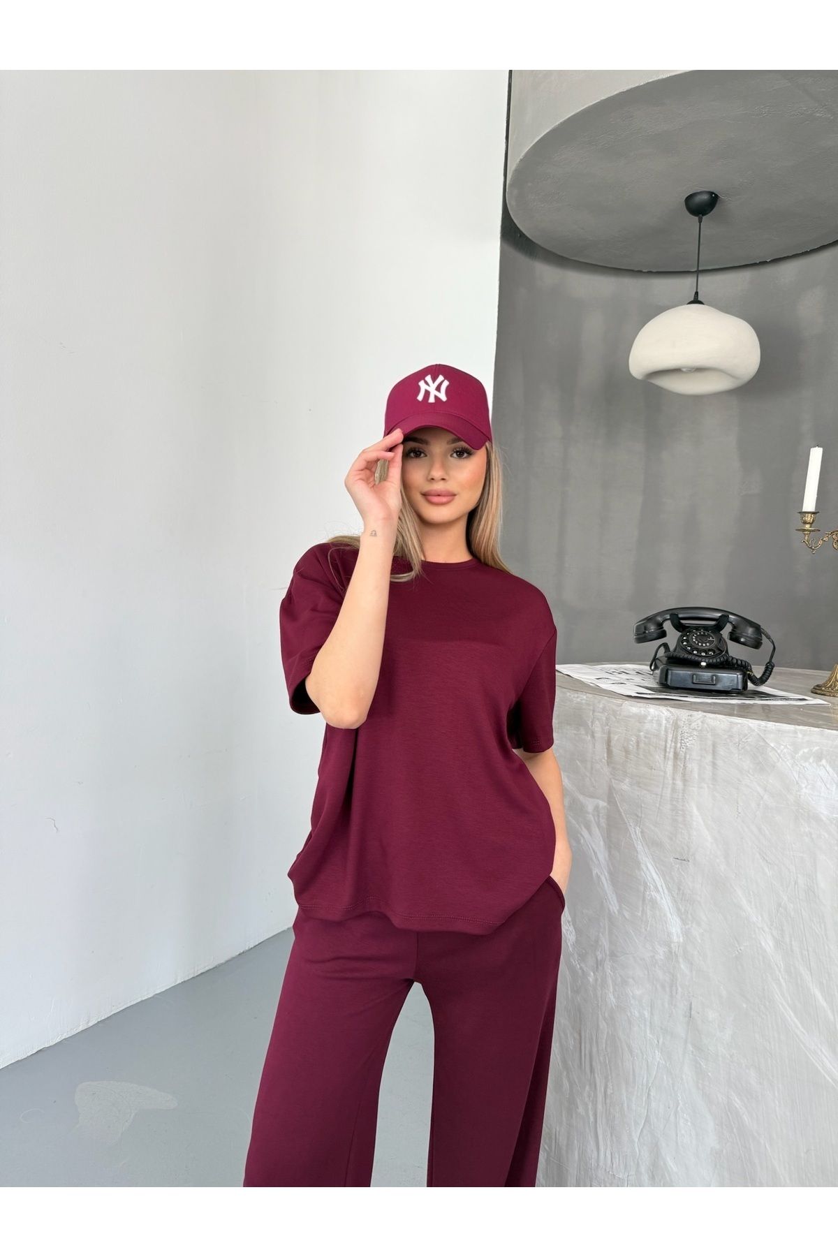 COOL TARZ-Set de trening cu mânecă scurtă din țesătură modal pentru femei, moale/elastic – Set confortabil de sus și de jos 4