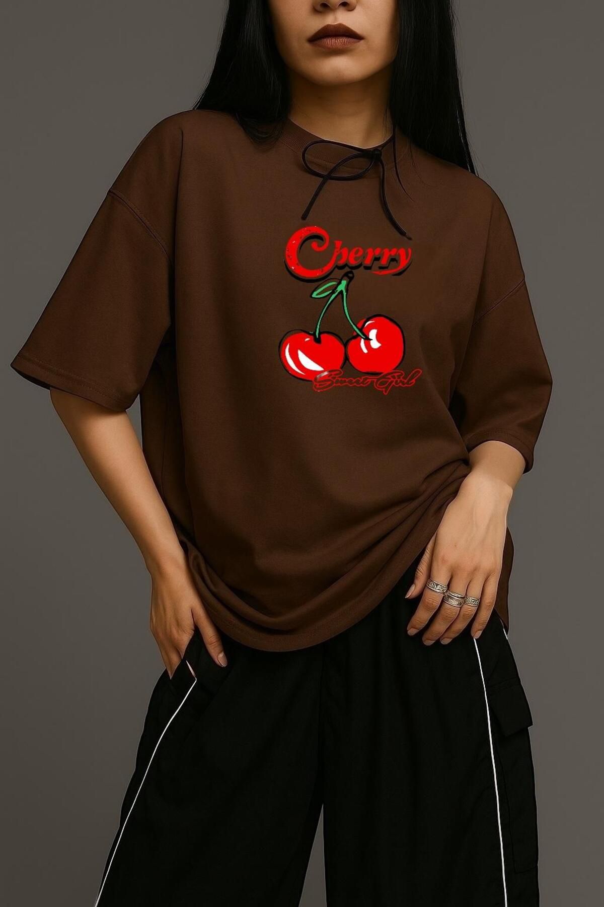 DM DOLCE MORE CHERRY SWEAT GİL OVERSİZE TİŞÖRT