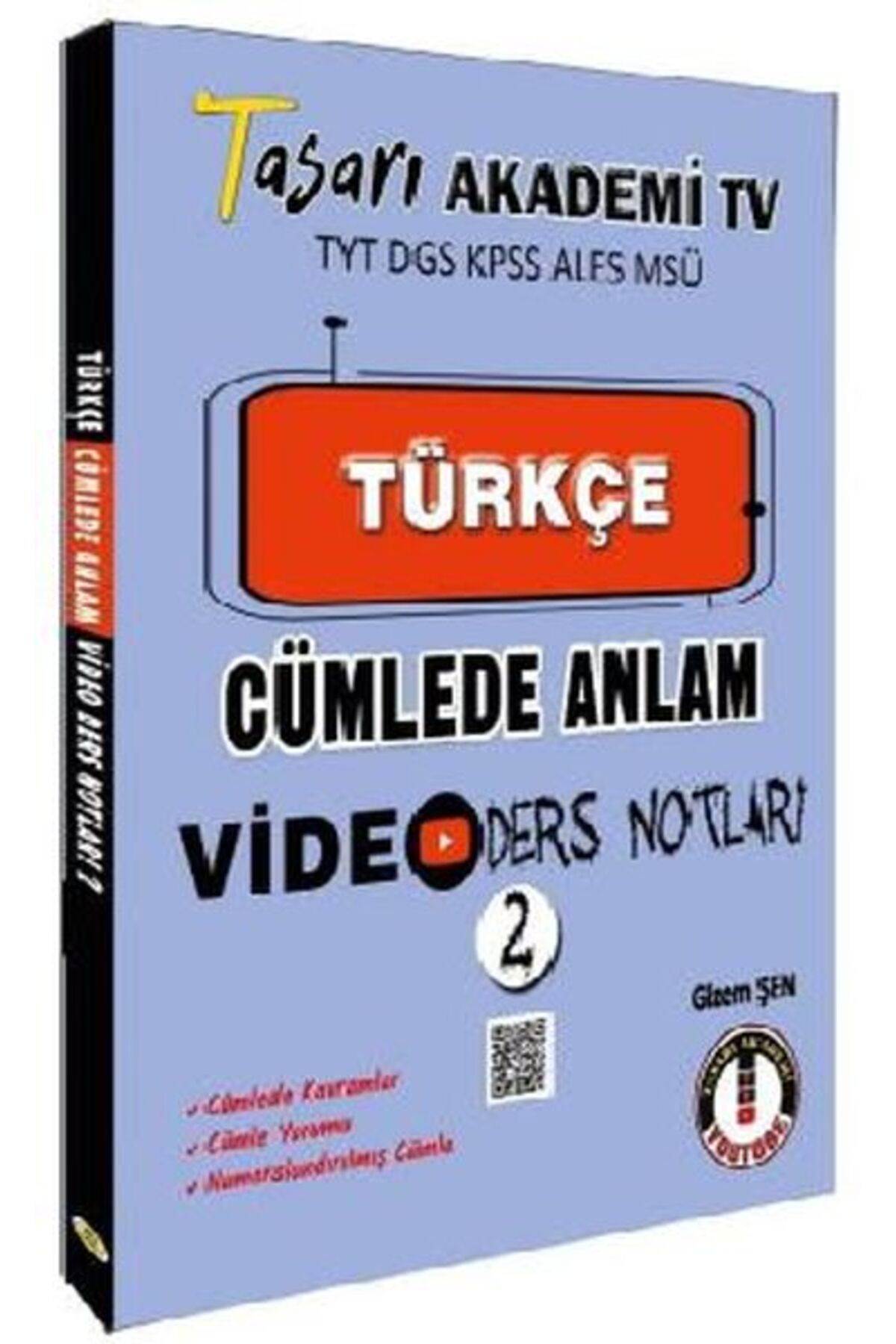 Destek Yayınları Tasarı TYT DGS KPSS ALESS MSÜ Türkçe Cümlede Anlam Video Ders Notları